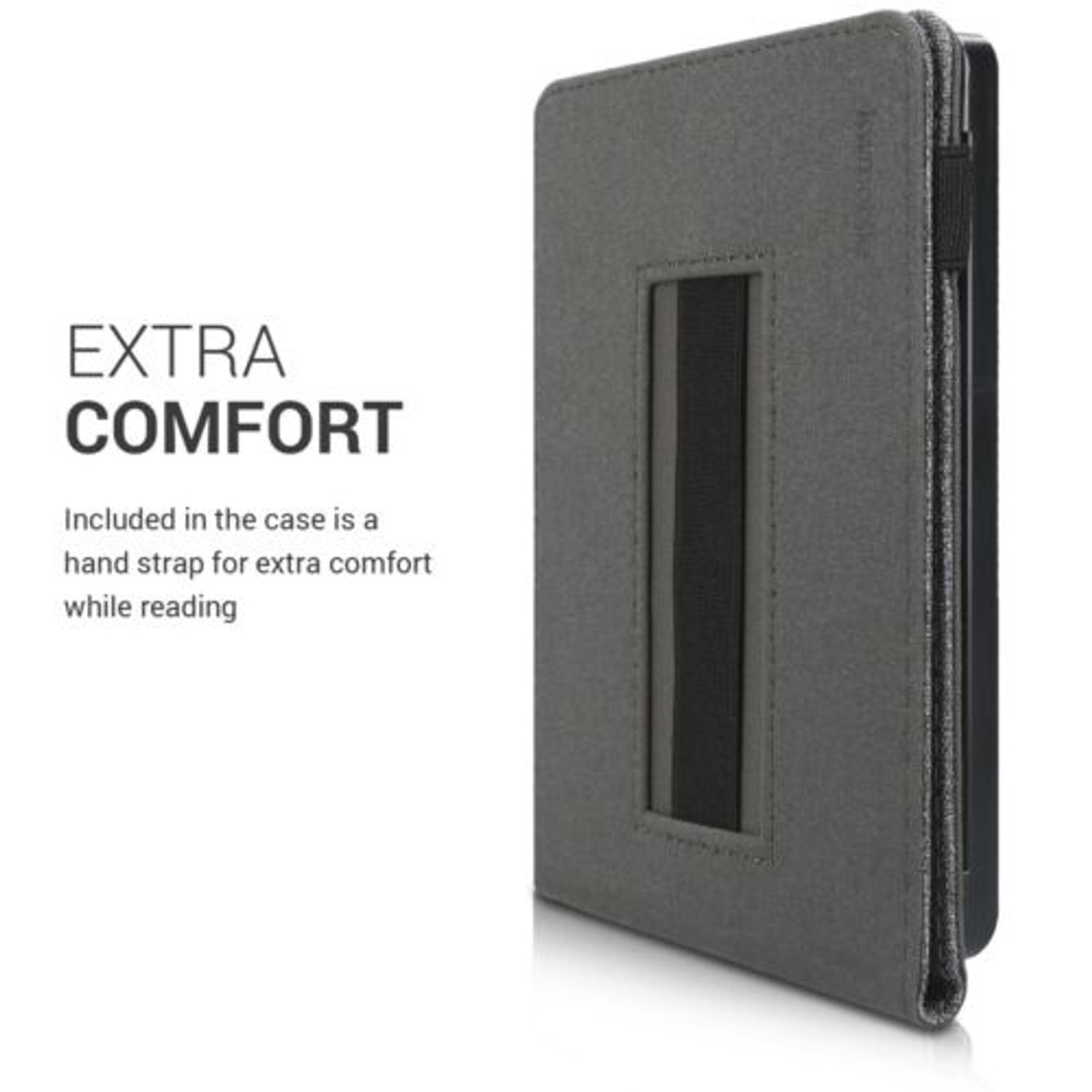 Husa pentru Kobo Clara HD, Textil, Gri, Kwmobile, 48379.22 fotografia produsului View 4 L