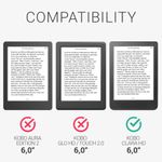 Husa pentru Kobo Clara HD, Textil, Gri, Kwmobile, 48379.01 fotografia produsului View 6 S