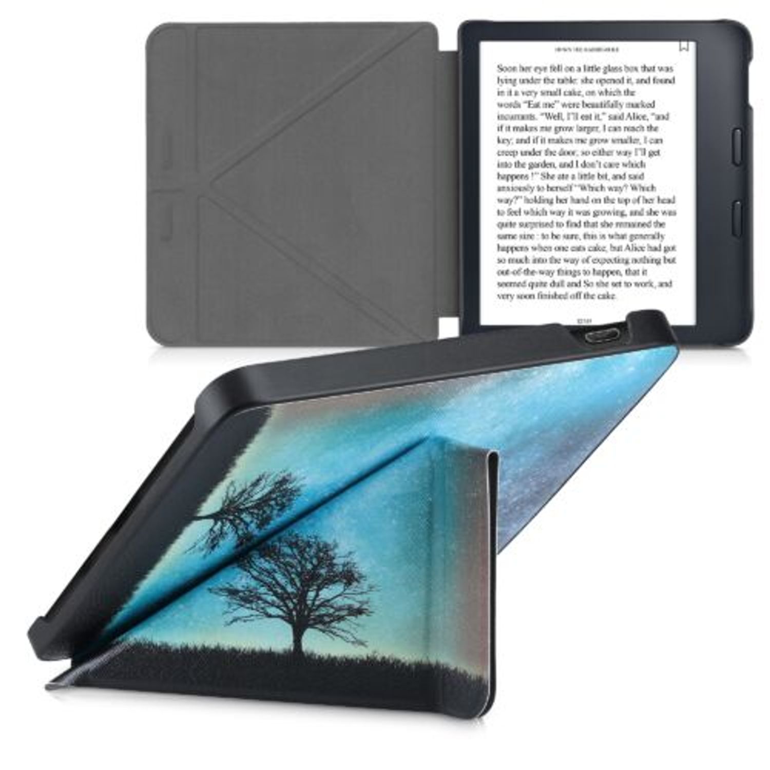 Husa pentru Kobo Libra 2, Piele ecologica, Multicolor, Kwmobile, 56577.01 fotografia produsului View 2 L