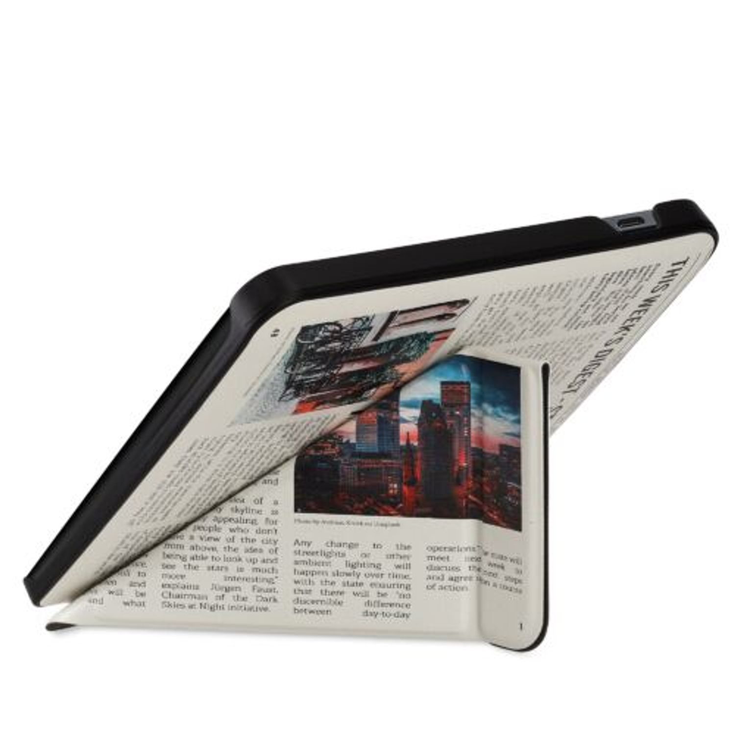 Husa pentru Kobo Libra H2O, Piele ecologica, Multicolor, Kwmobile, 50540.30 fotografia produsului View 7 L