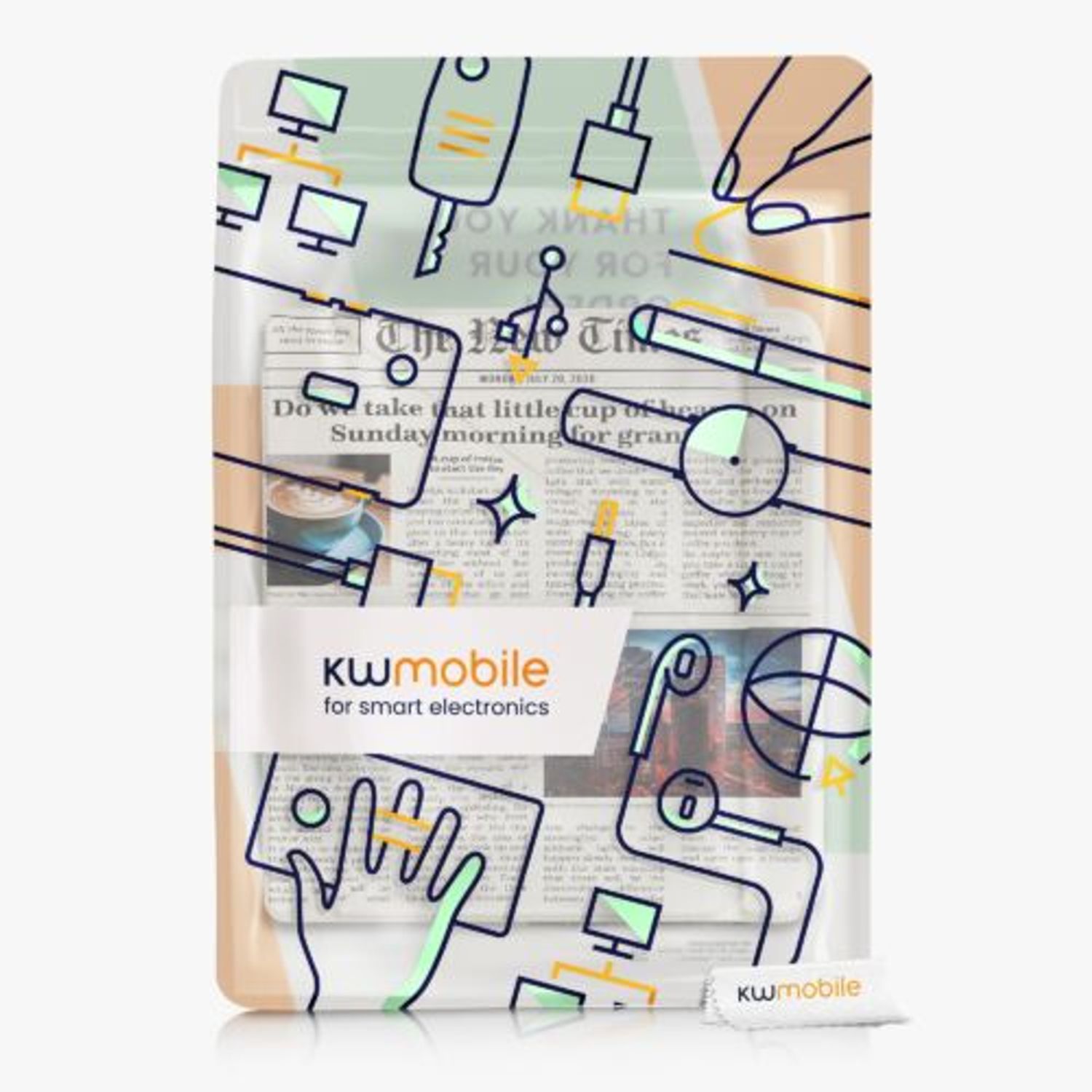 Husa pentru Kobo Libra H2O, Piele ecologica, Multicolor, Kwmobile, 50540.30 fotografia produsului View 9 L