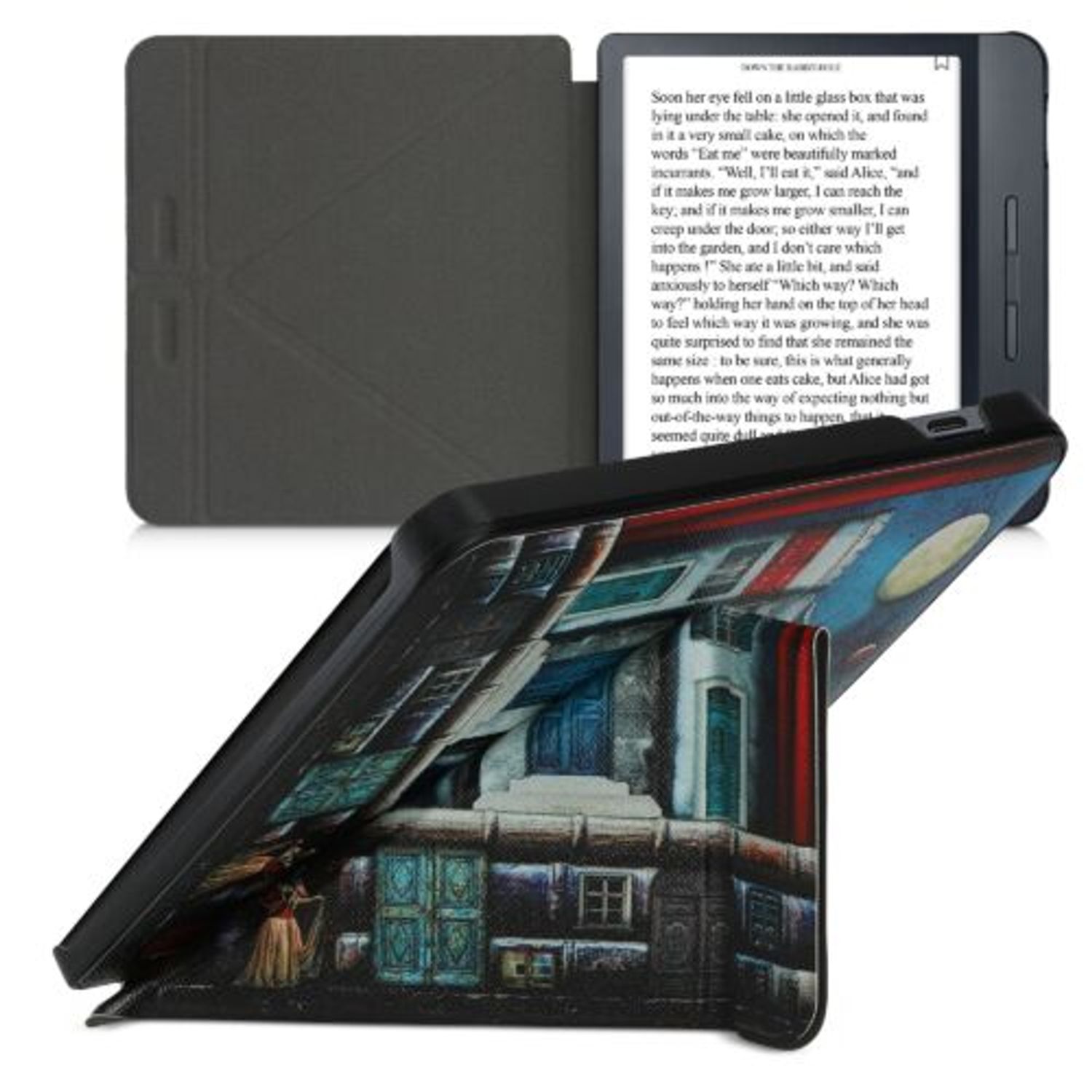 Husa pentru Kobo Libra H2O, Piele ecologica, Multicolor, Kwmobile, 50540.31 fotografia produsului View 2 L