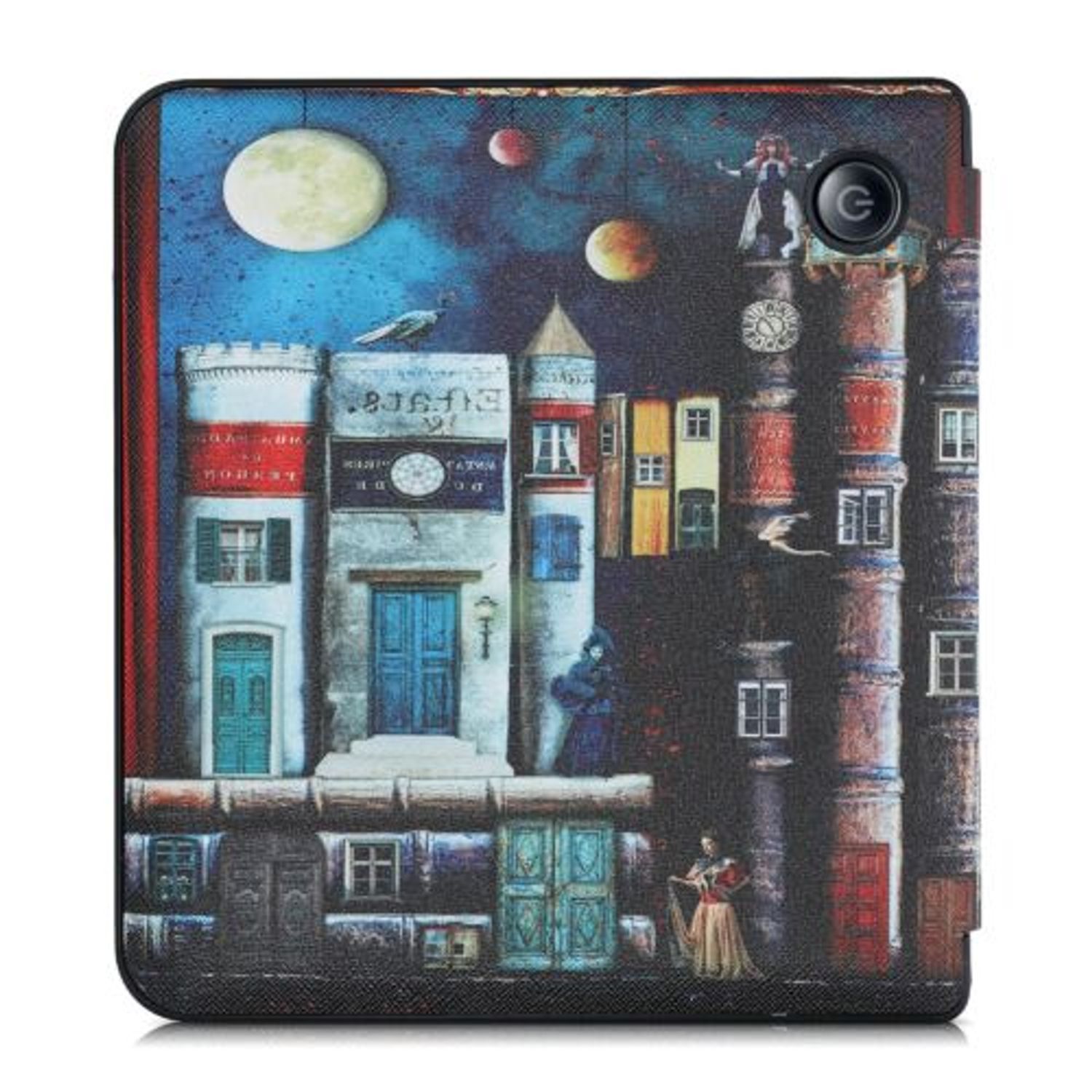 Husa pentru Kobo Libra H2O, Piele ecologica, Multicolor, Kwmobile, 50540.31 fotografia produsului View 4 L