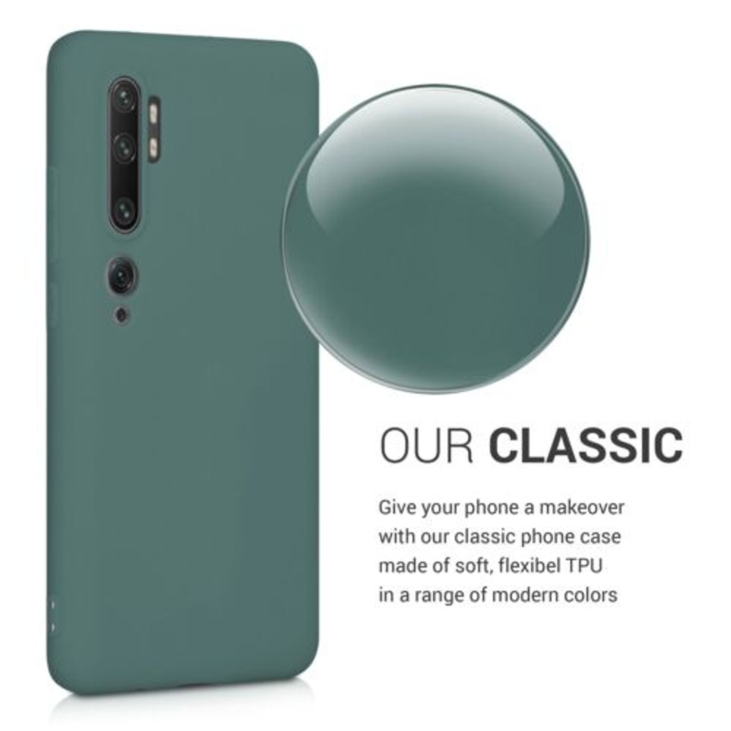 Husa pentru Xiaomi Mi Note 10/Mi Note 10 Pro, Silicon, Verde, 50948.171 fotografia produsului View 4 L