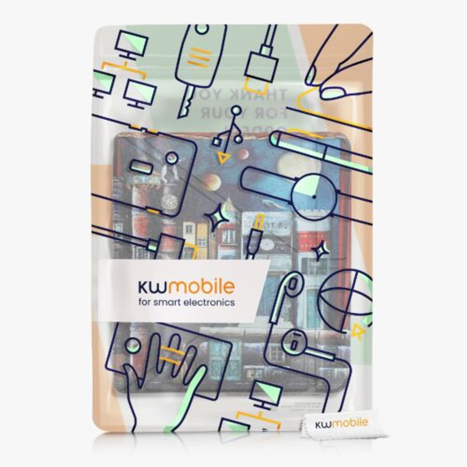 Husa pentru Kobo Libra H2O, Piele ecologica, Multicolor, Kwmobile, 50540.31 fotografia produsului View 9 L