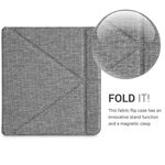 Husa pentru Kobo Libra H2O, Textil, Gri, Kwmobile, 52460.25 fotografia produsului View 3 S