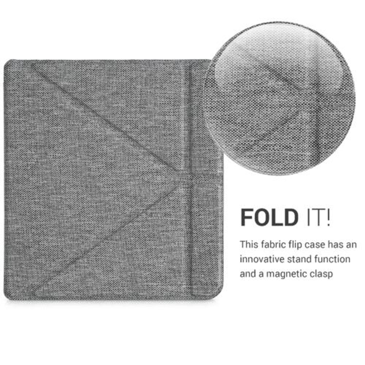 Husa pentru Kobo Libra H2O, Textil, Gri, Kwmobile, 52460.25 fotografia produsului View 3 L
