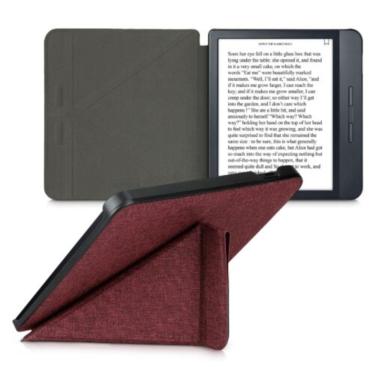 Husa pentru Kobo Libra H2O, Textil, Rosu, Kwmobile, 52460.09 fotografia produsului View 2 L