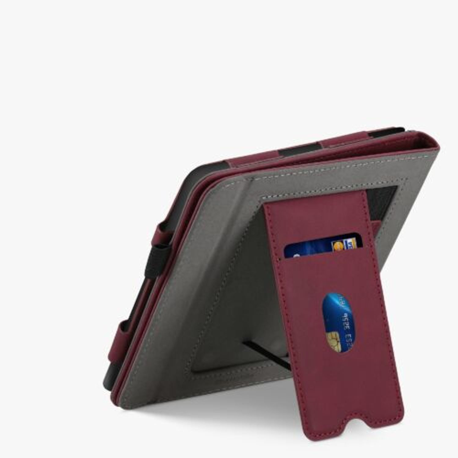 Husa pentru Kobo Libra H2O, Piele ecologica, Rosu, Kwmobile, 56875.01 fotografia produsului View 10 L