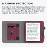Husa pentru Kobo Libra H2O, Piele ecologica, Rosu, Kwmobile, 56875.01 fotografia produsului View 6 S