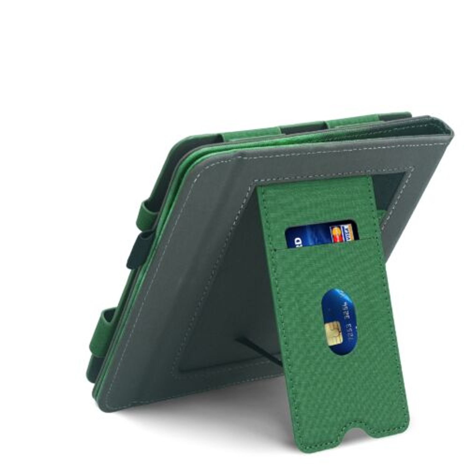 Husa pentru Kobo Libra H2O, Piele ecologica, Verde, Kwmobile, 50319.19 fotografia produsului View 10 L