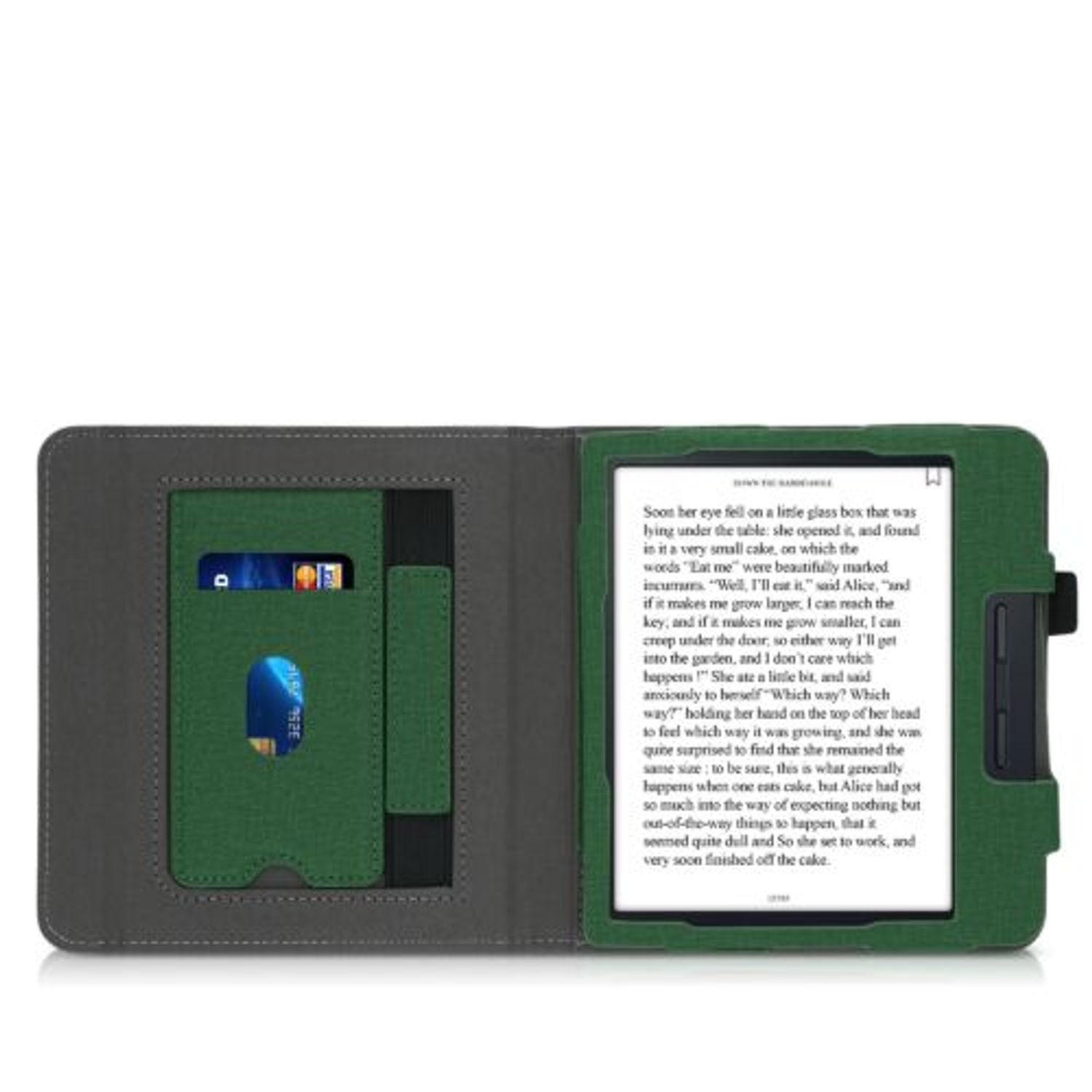 Husa pentru Kobo Libra H2O, Piele ecologica, Verde, Kwmobile, 50319.19 fotografia produsului View 9 L