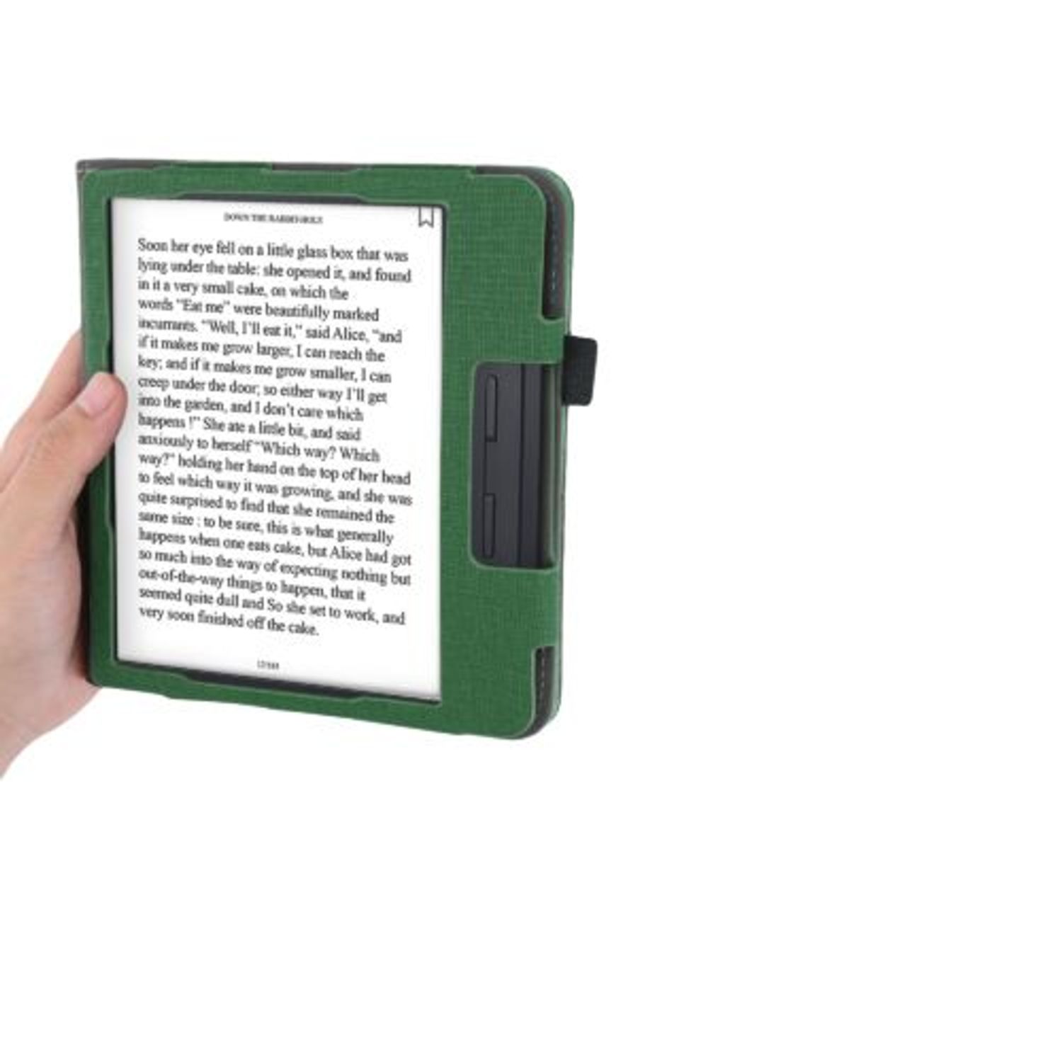 Husa pentru Kobo Libra H2O, Piele ecologica, Verde, Kwmobile, 50319.19 fotografia produsului View 11 L