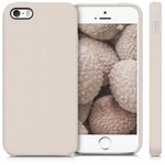 Husa pentru Apple iPhone 5/iPhone 5s/iPhone SE, Silicon, Bej, 42766.96 fotografia produsului View 2 S