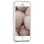 Husa pentru Apple iPhone 5/iPhone 5s/iPhone SE, Silicon, Bej, 42766.96 fotografia produsului View 3 S