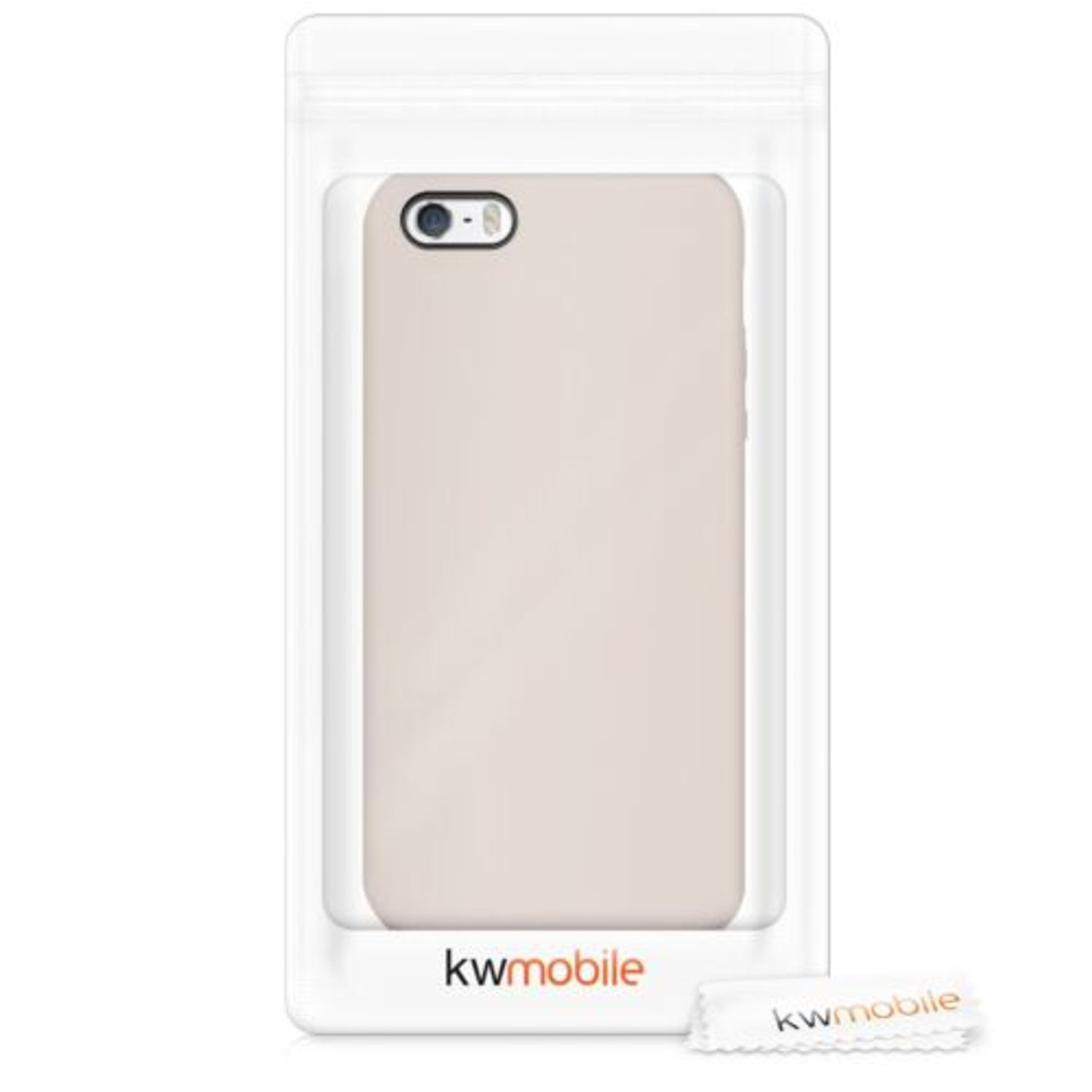 Husa pentru Apple iPhone 5/iPhone 5s/iPhone SE, Silicon, Bej, 42766.96 fotografia produsului View 7 L