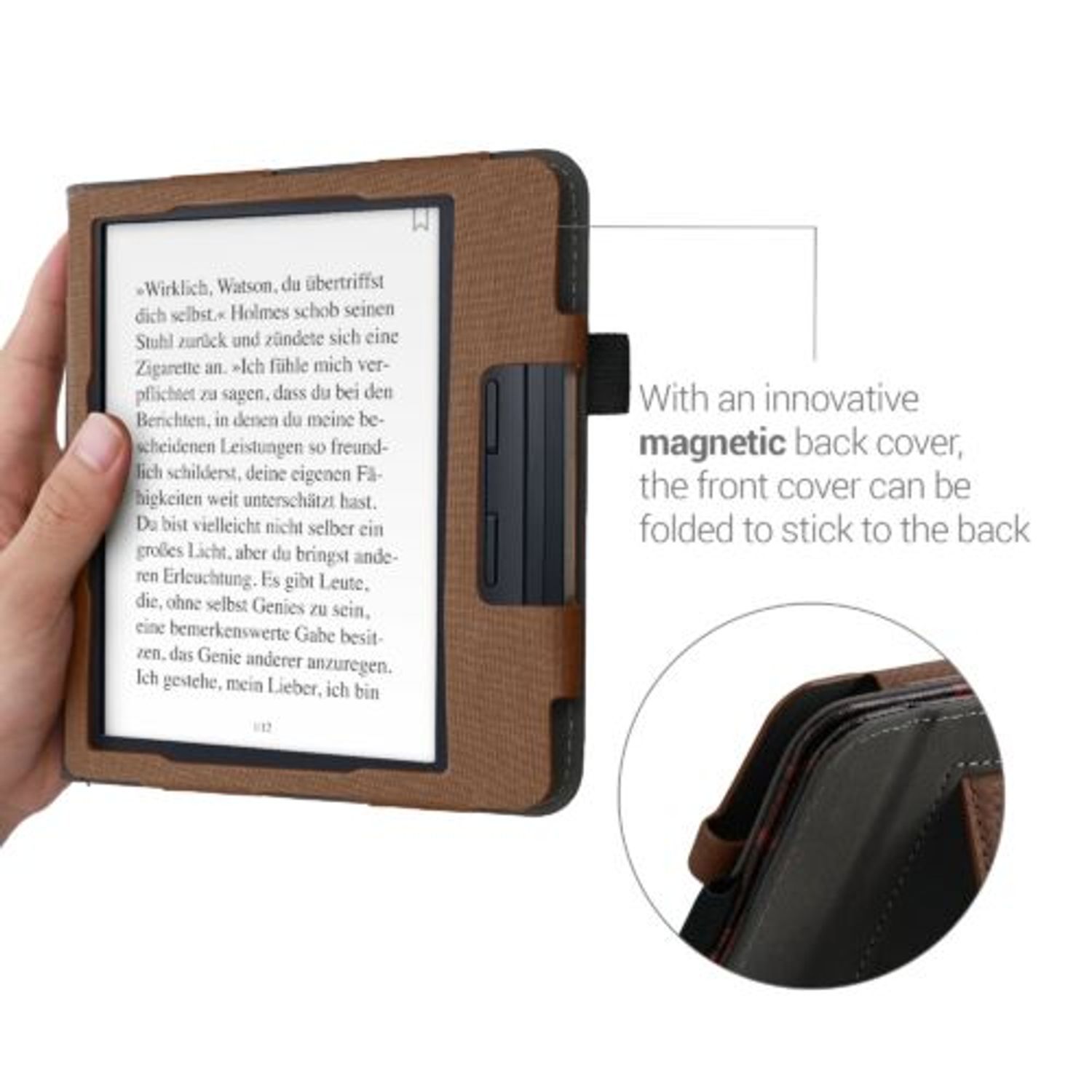 Husa pentru Kobo Libra H2O, Piele ecologica, Multicolor, Kwmobile, 50319.15 fotografia produsului View 11 L