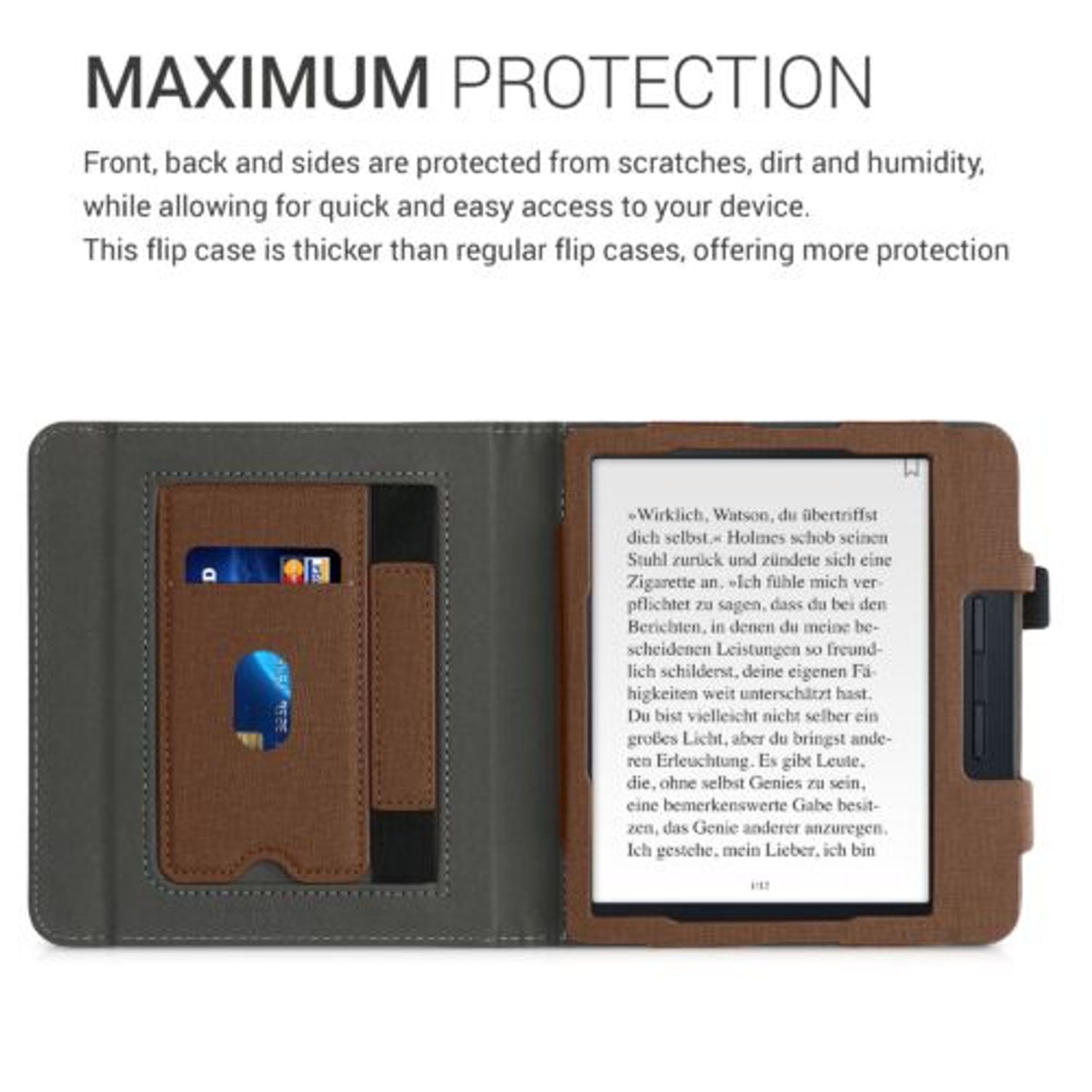 Husa pentru Kobo Libra H2O, Piele ecologica, Multicolor, Kwmobile, 50319.15 fotografia produsului View 6 L