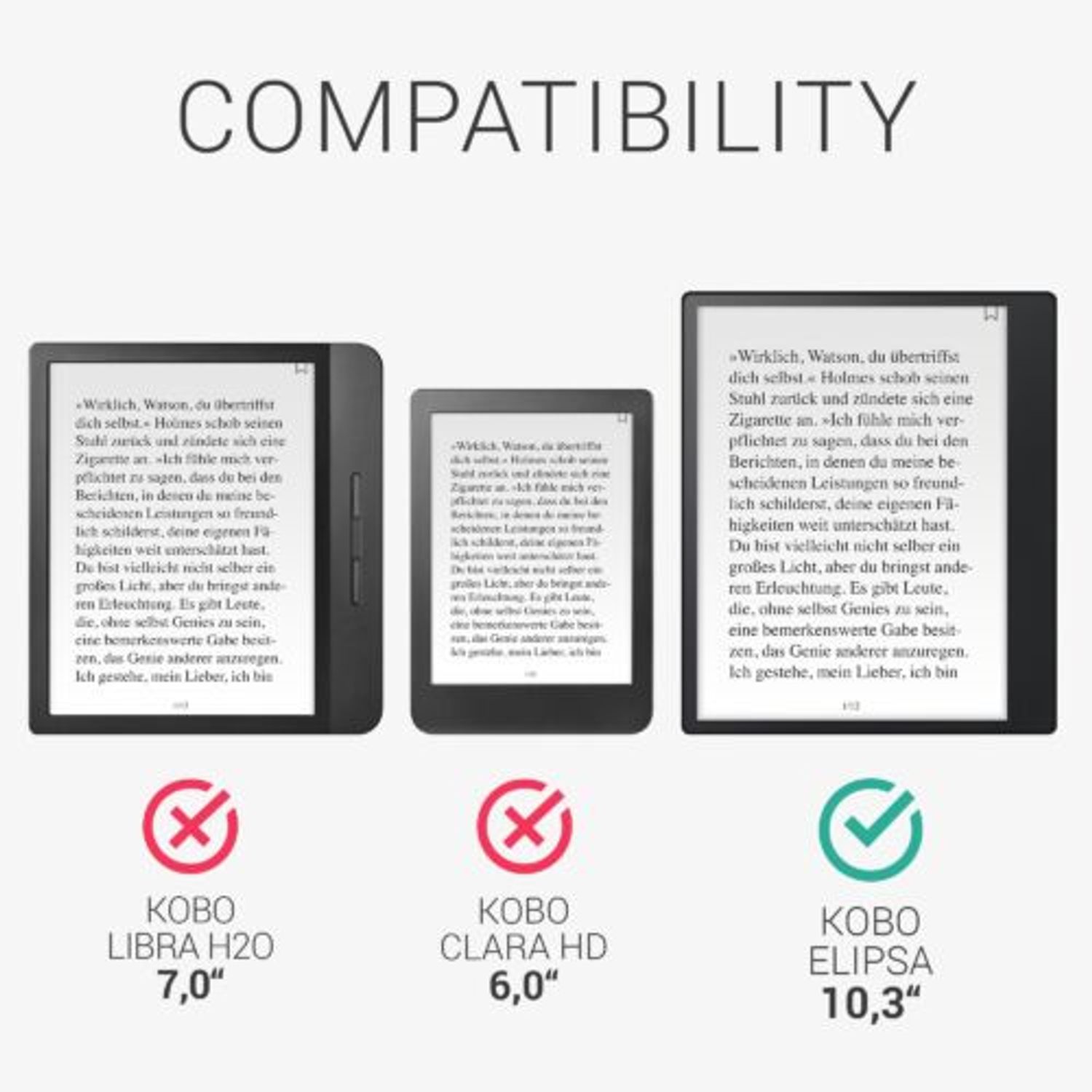 Husa pentru Kobo Elipsa, Textil, Gri, Kwmobile, 55424.19 fotografia produsului View 6 L