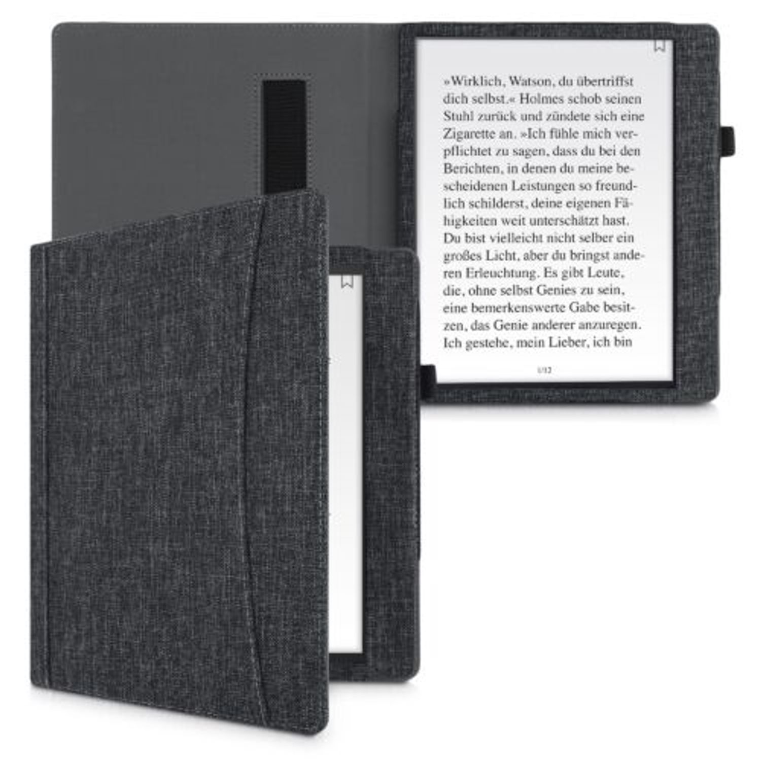 Husa pentru Kobo Elipsa, Textil, Gri, Kwmobile, 55424.19 fotografia produsului View 2 L