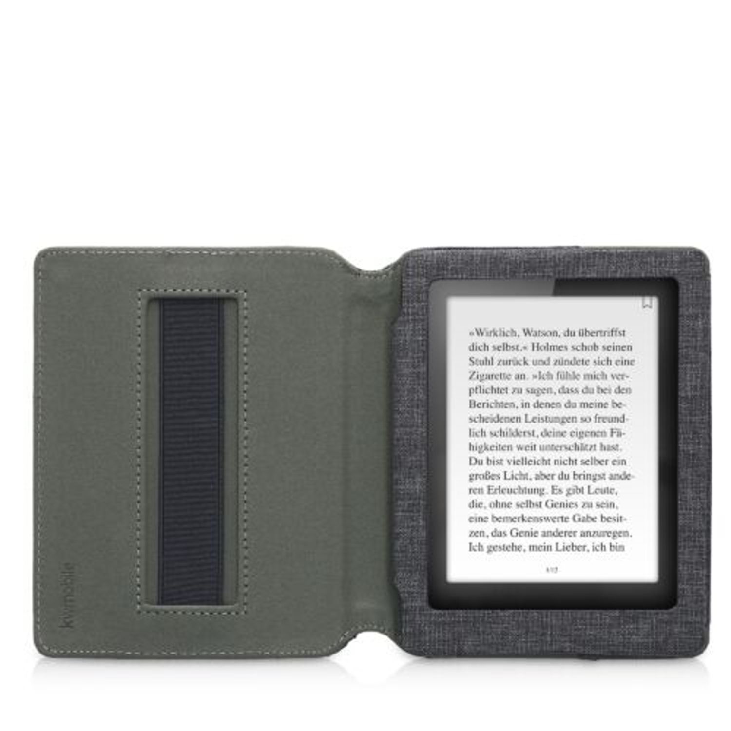 Husa pentru Kobo Aura Edition 1, Textil, Gri, Kwmobile, 54136.19 fotografia produsului View 8 L