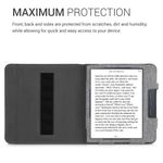 Husa pentru Kobo Libra H2O, Textil, Gri, Kwmobile, 52977.25 fotografia produsului View 5 S