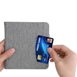 Husa pentru Kobo Libra H2O, Textil, Gri, Kwmobile, 52977.25 fotografia produsului View 8 S