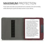Husa pentru Kobo Libra H2O, Textil, Rosu, Kwmobile, 52977.09 fotografia produsului View 5 S