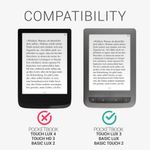 Husa pentru PocketBook Touch Lux 3/Basic Touch 2/Basic Lux, Piele ecologica, Violet, Kwmobile, 55747.01 fotografia produsului View 6 S