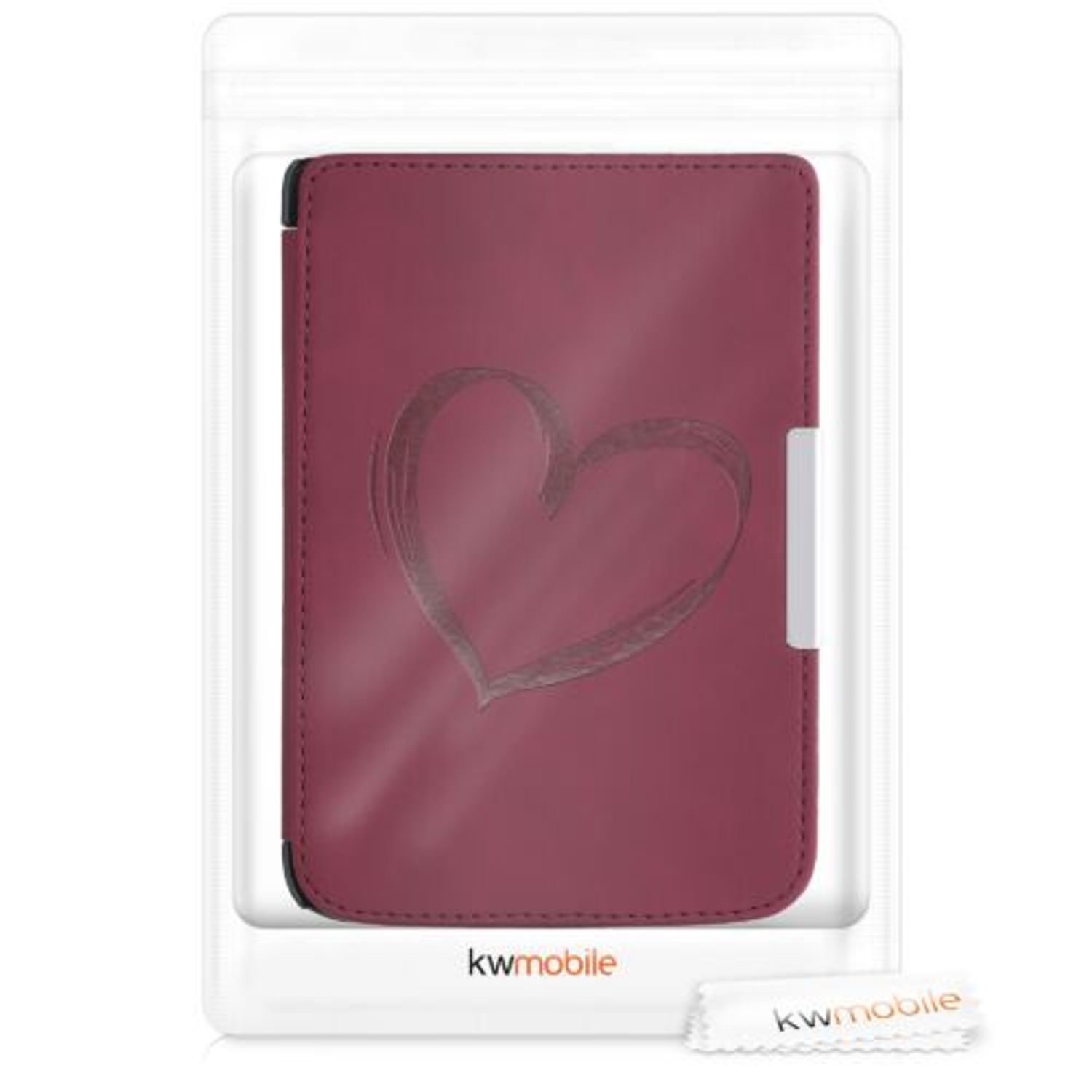 Husa pentru PocketBook Touch Lux 3/Basic Touch 2/Basic Lux, Piele ecologica, Violet, Kwmobile, 55747.01 fotografia produsului View 7 L
