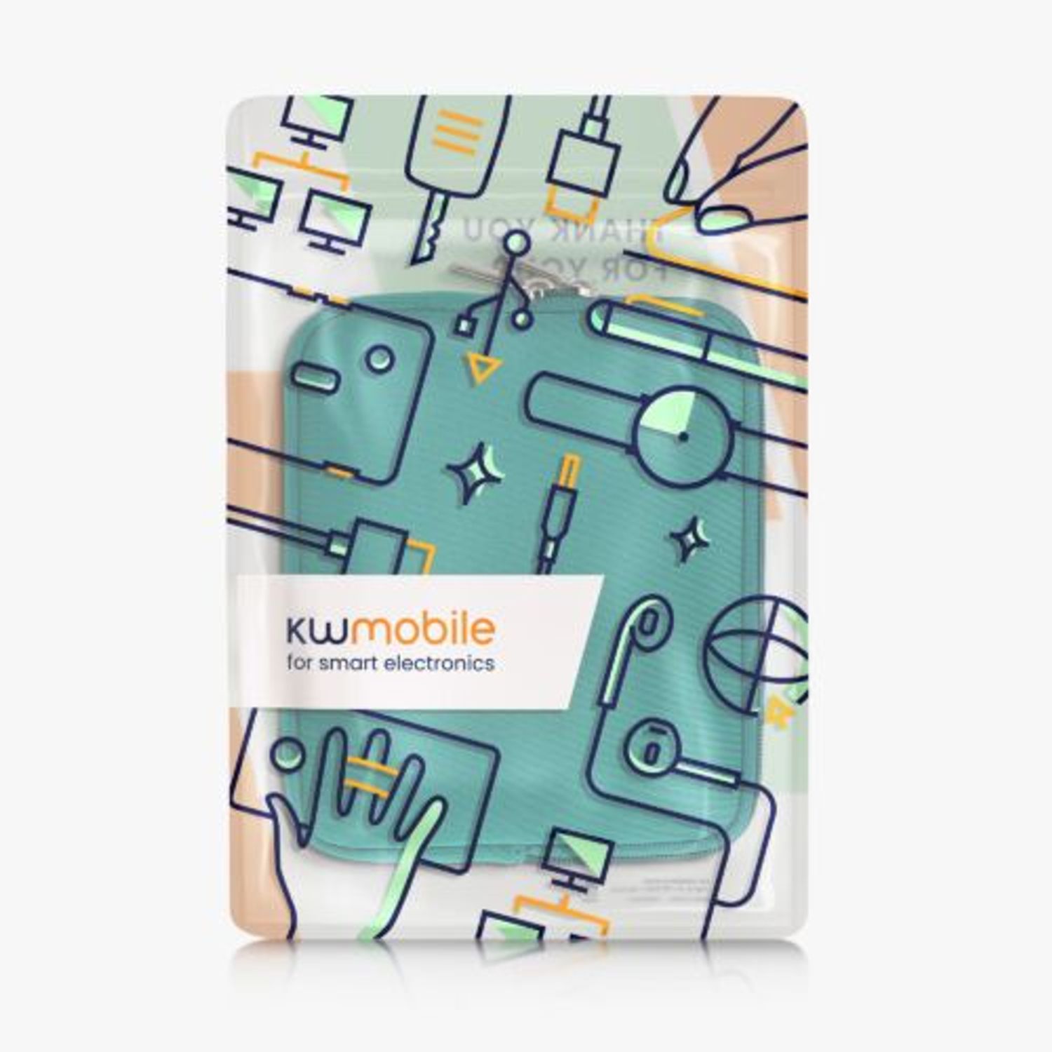 Husa universala pentru eBook Reader de 7 inch, Kwmobile, Verde, Textil, 57397.22 fotografia produsului View 7 L