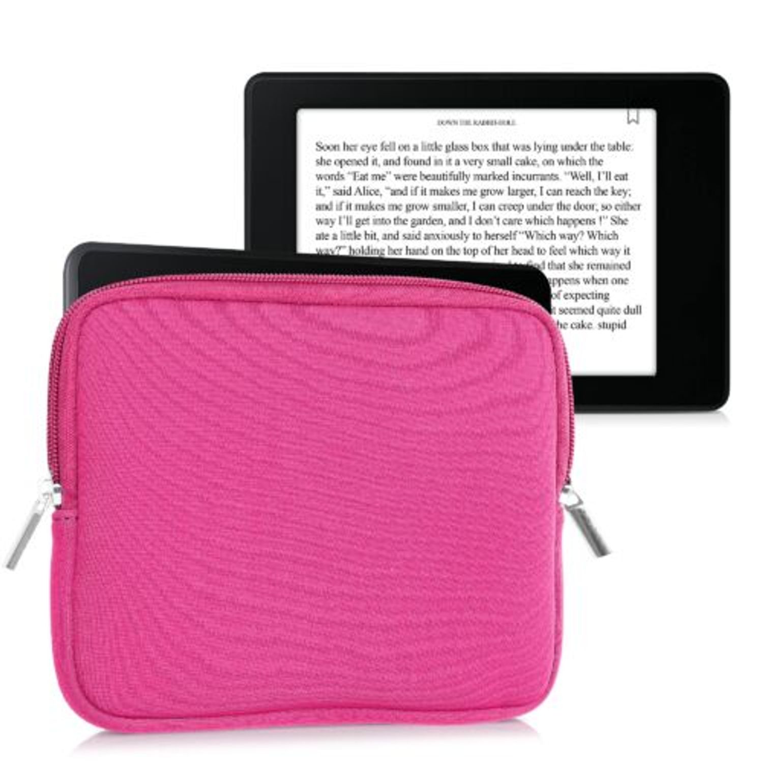 Husa universala pentru eBook Reader de 7 inch, Kwmobile, Roz, Textil, 57397.77 fotografia produsului View 2 L
