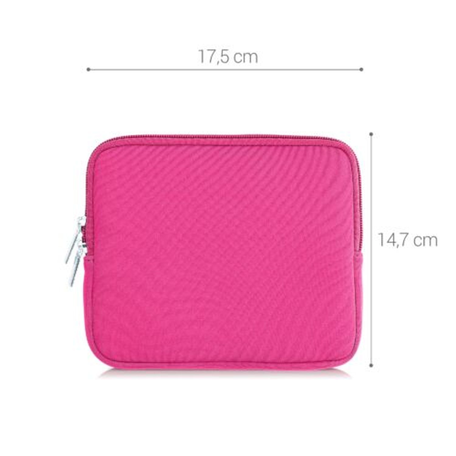 Husa universala pentru eBook Reader de 7 inch, Kwmobile, Roz, Textil, 57397.77 fotografia produsului View 6 L
