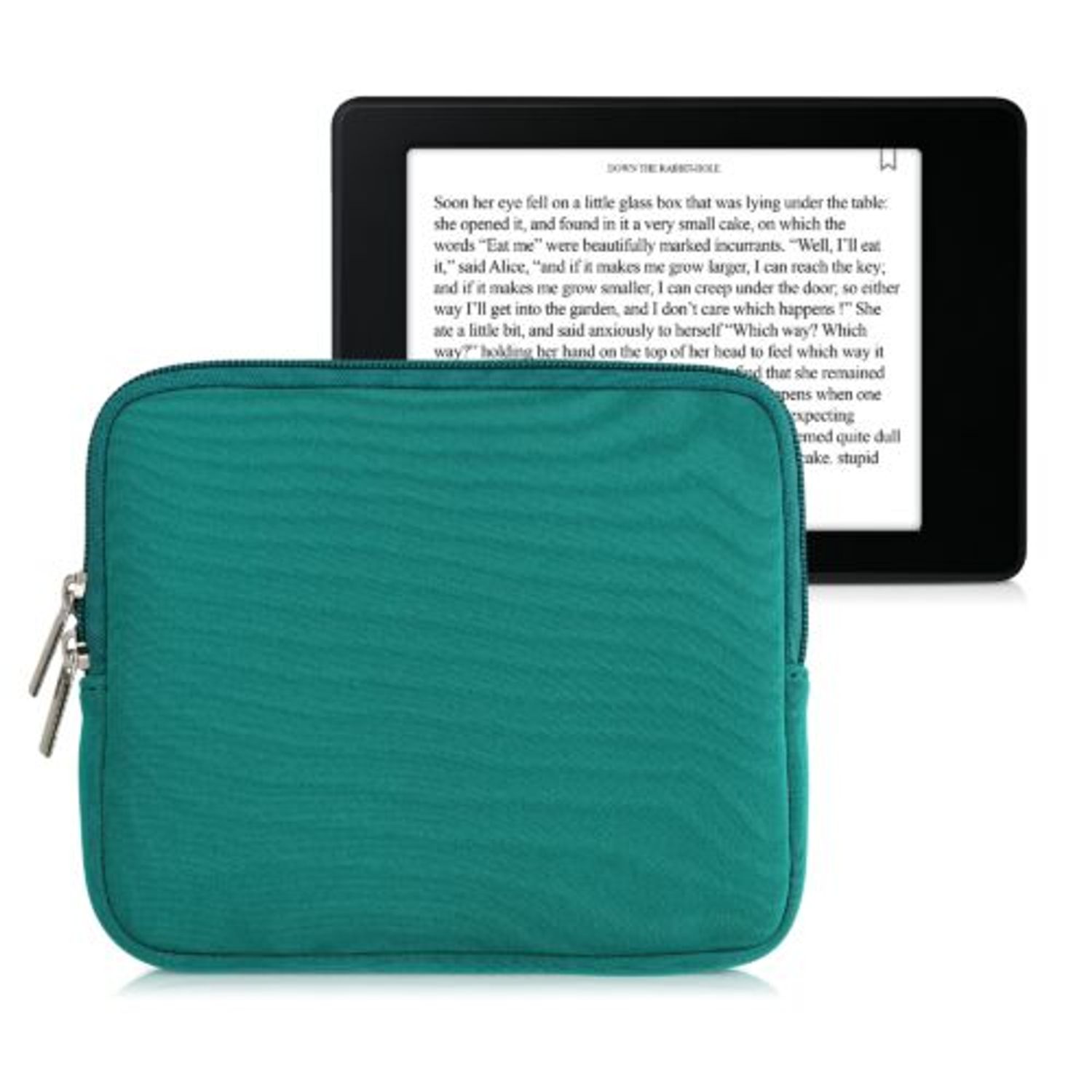 Husa universala pentru eBook Reader de 7 inch, Kwmobile, Verde, Textil, 57397.22 fotografia produsului