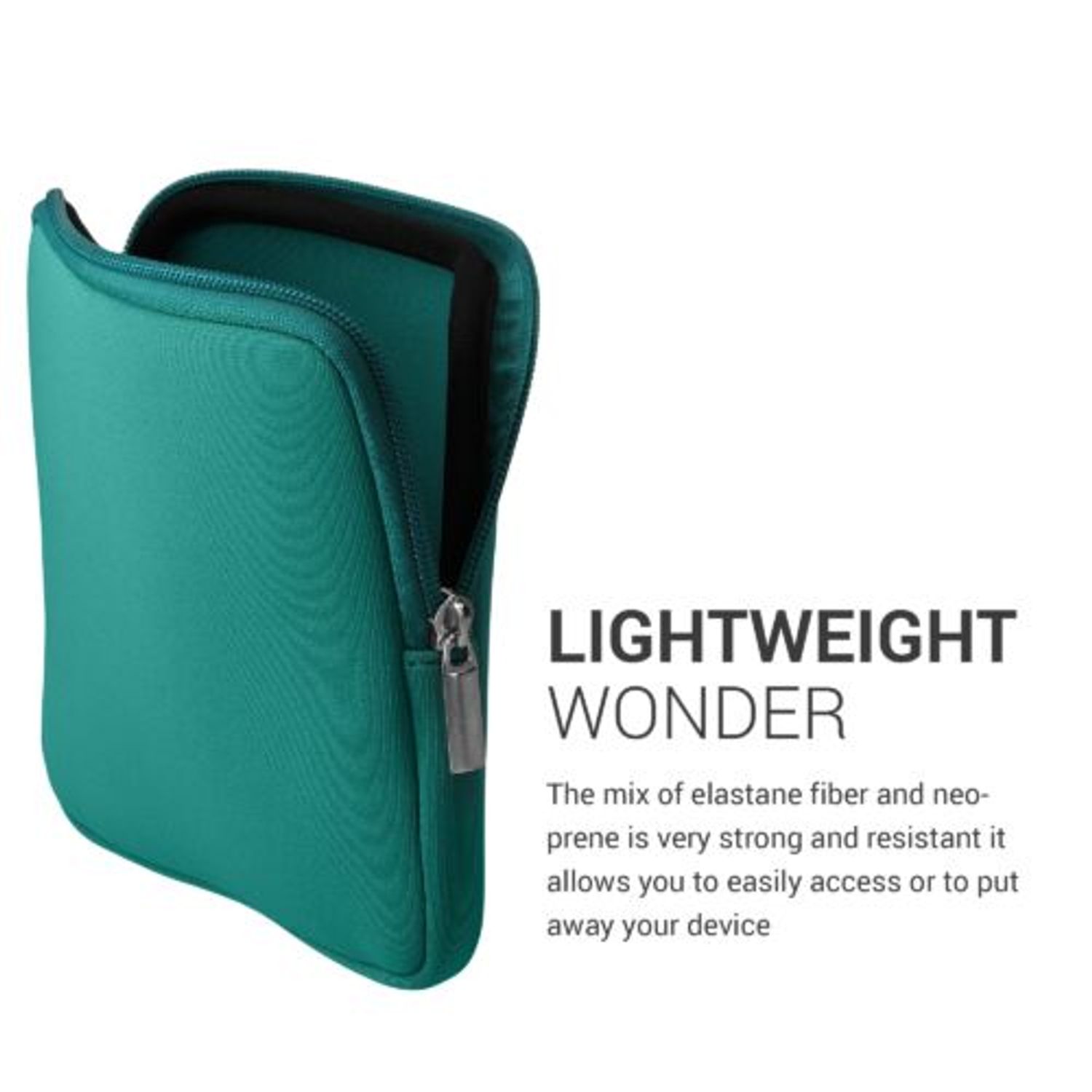 Husa universala pentru eBook Reader de 7 inch, Kwmobile, Verde, Textil, 57397.22 fotografia produsului View 4 L