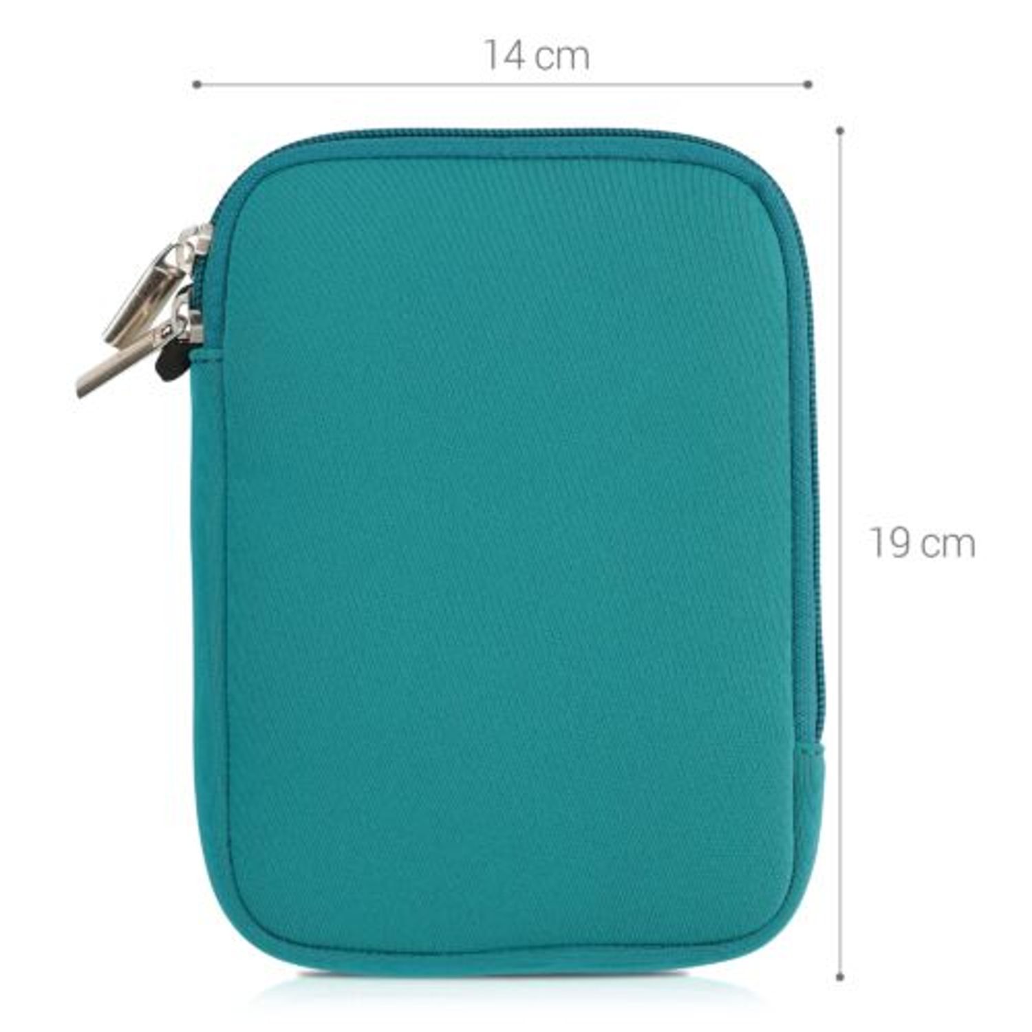 Husa universala pentru eBook Reader de 6 inch, Kwmobile, Verde, Textil, 50334.78 fotografia produsului View 6 L