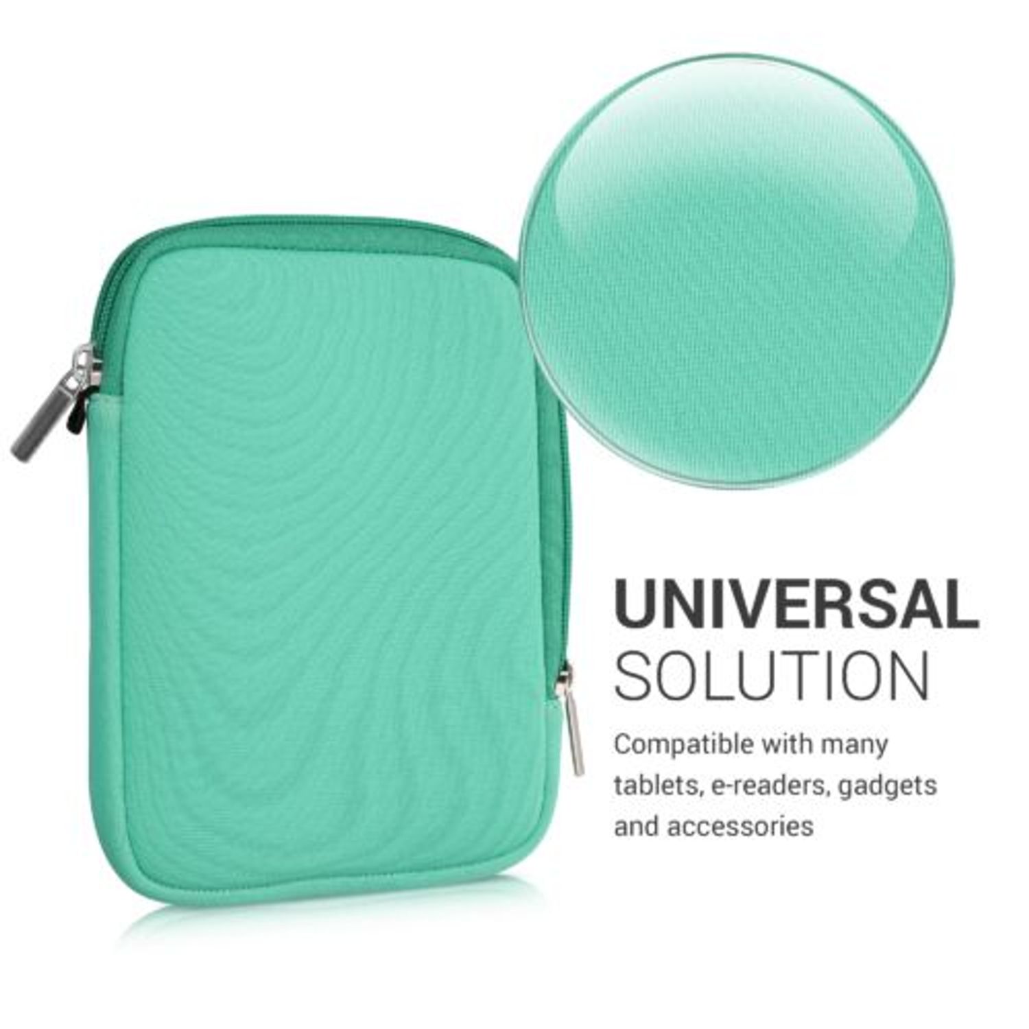 Husa universala pentru eBook Reader de 6 inch, Kwmobile, Verde, Textil, 50334.71 fotografia produsului View 5 L