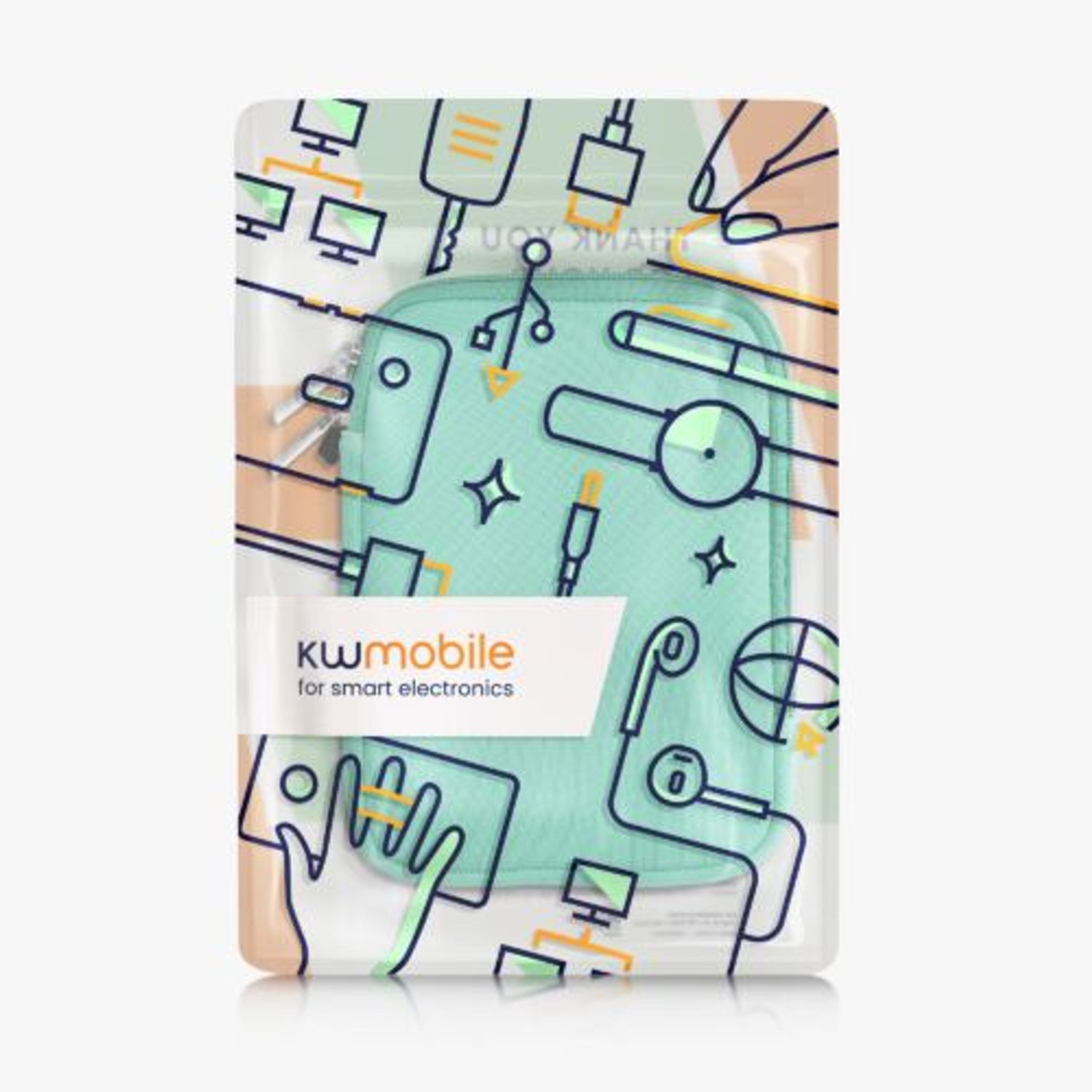 Husa universala pentru eBook Reader de 6 inch, Kwmobile, Verde, Textil, 50334.71 fotografia produsului View 7 L