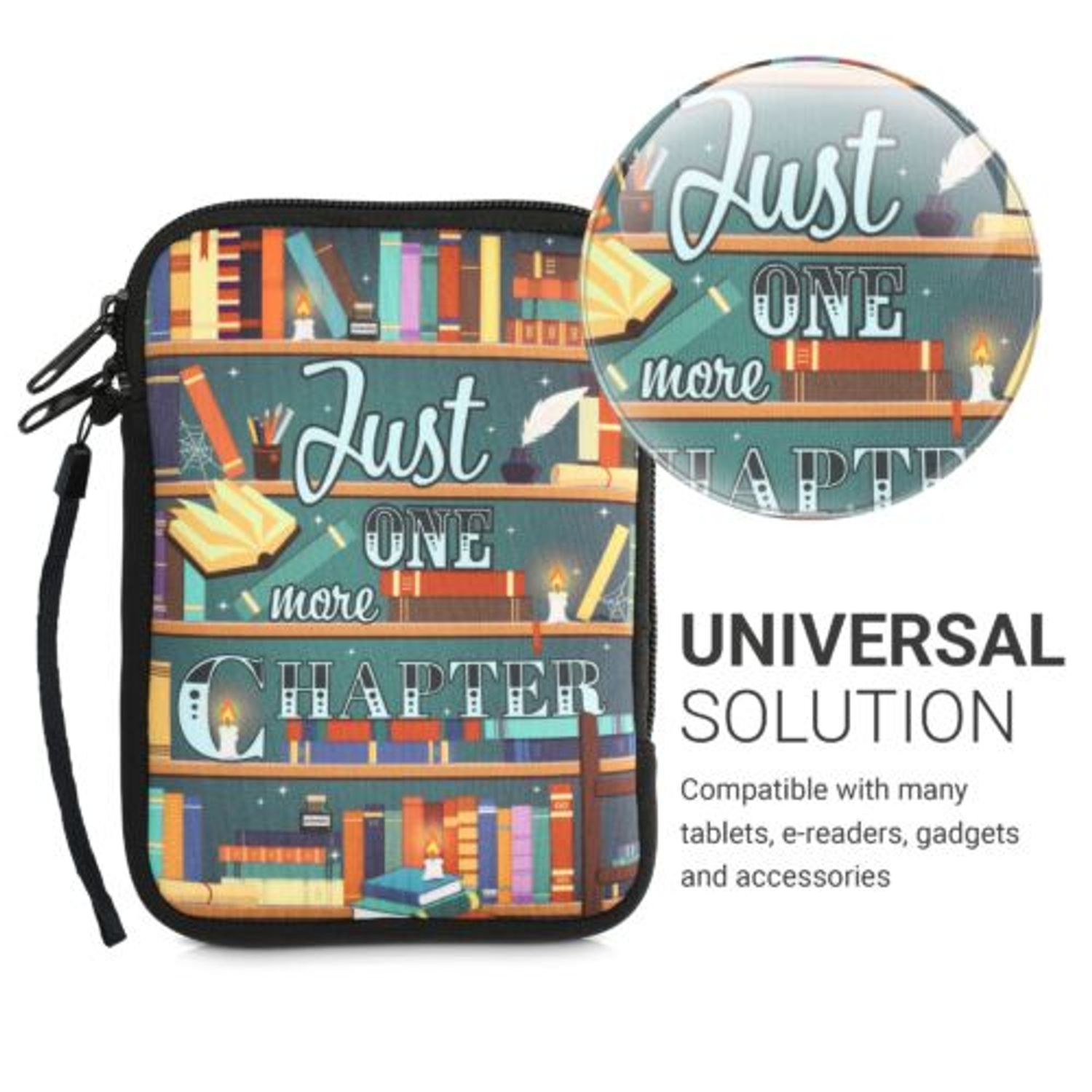 Husa universala pentru eBook Reader de 6 inch, Kwmobile, Multicolor, Textil, 50335.14 fotografia produsului View 5 L