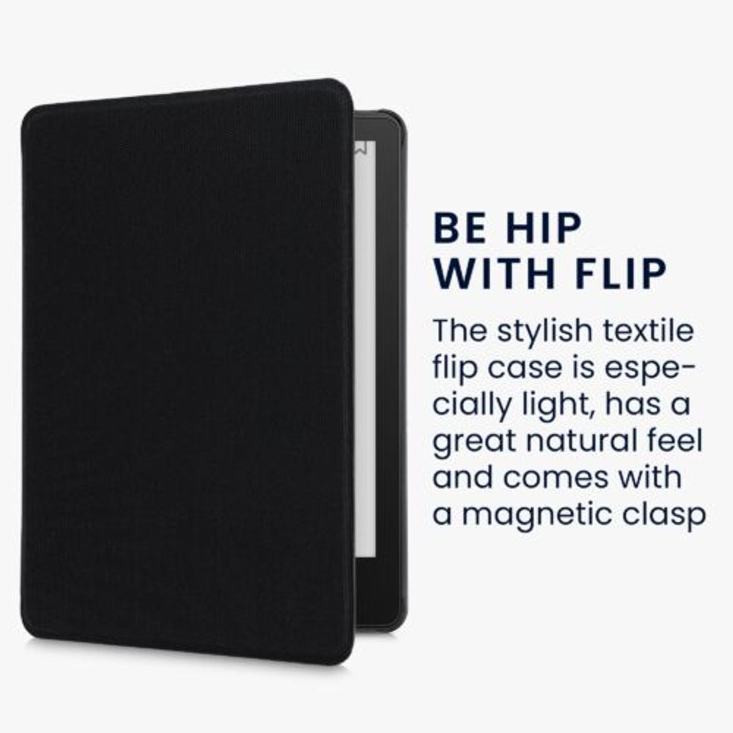 Husa pentru Kindle Paperwhite 11, Textil, Negru, Kwmobile, 56265.01 fotografia produsului View 4 L