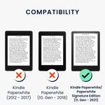 Husa pentru Kindle Paperwhite 11, Textil, Negru, Kwmobile, 56265.01 fotografia produsului View 6 S
