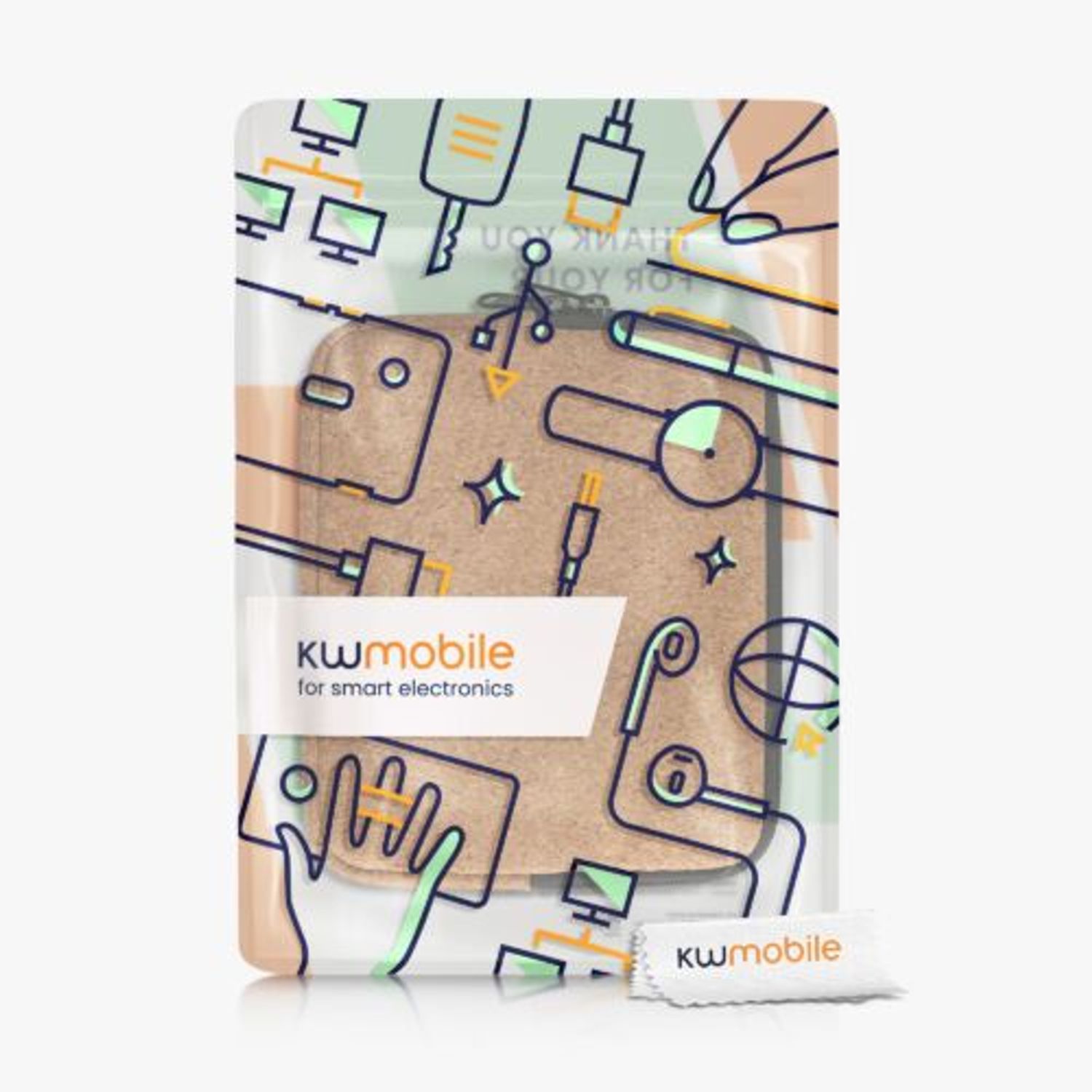 Husa universala pentru eBook Reader de 7 inch, Kwmobile, Maro, Pluta, 59014.24 fotografia produsului View 8 L