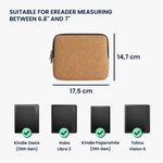 Husa universala pentru eBook Reader de 7 inch, Kwmobile, Maro, Pluta, 59014.24 fotografia produsului View 3 S