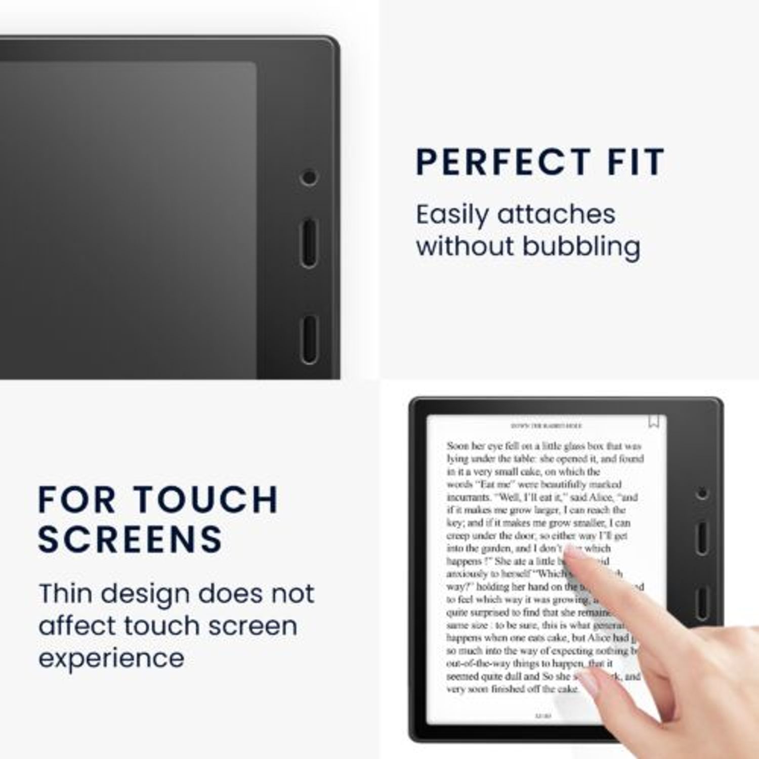 Set 2 Folii de protectie pentru Amazon Kindle Oasis 10, Kwmobile, Transparent, Plastic, 59460.2 fotografia produsului View 6 L