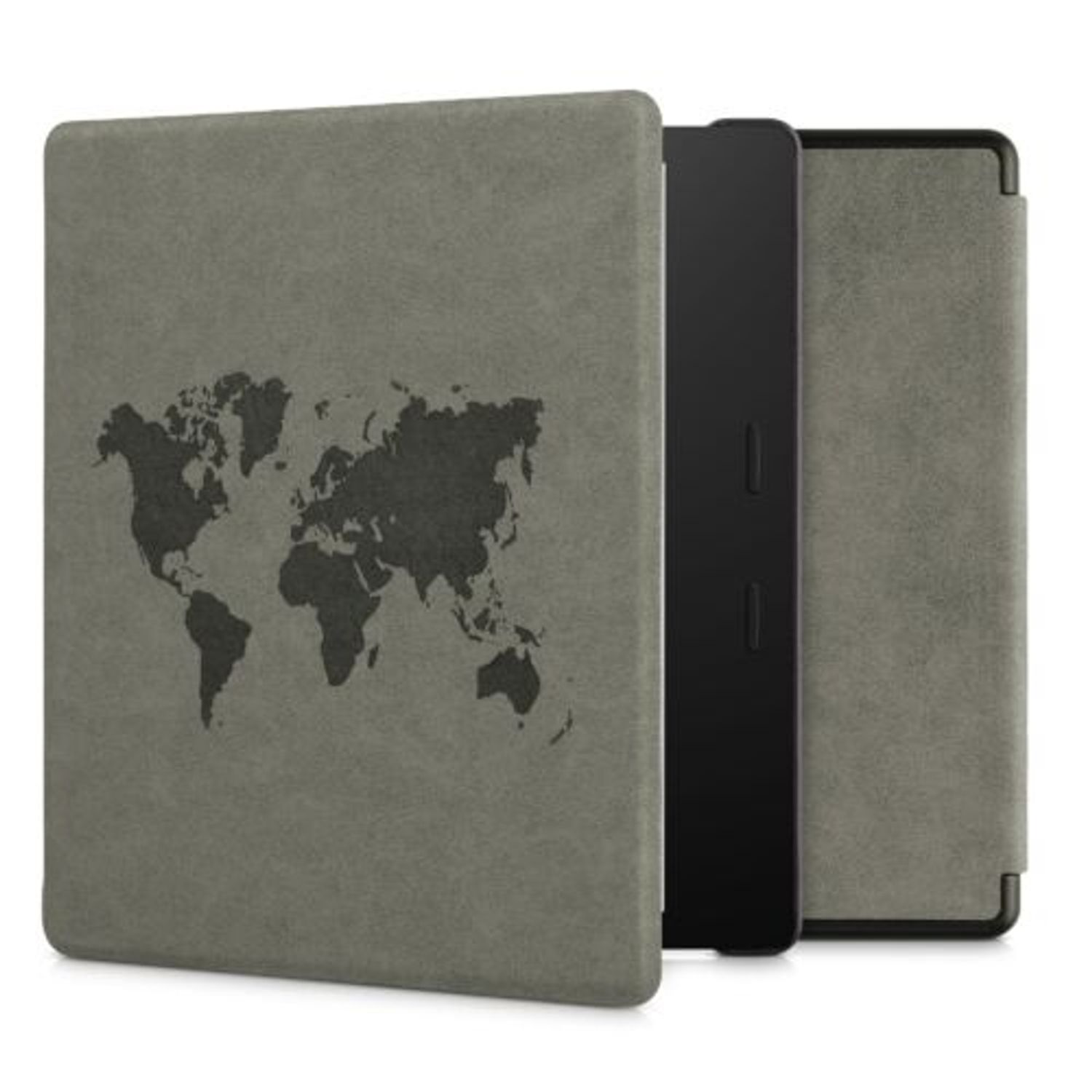 Husa pentru Amazon Kindle Oasis 10, Kwmobile, Gri, Piele ecologica, 59391.02 fotografia produsului