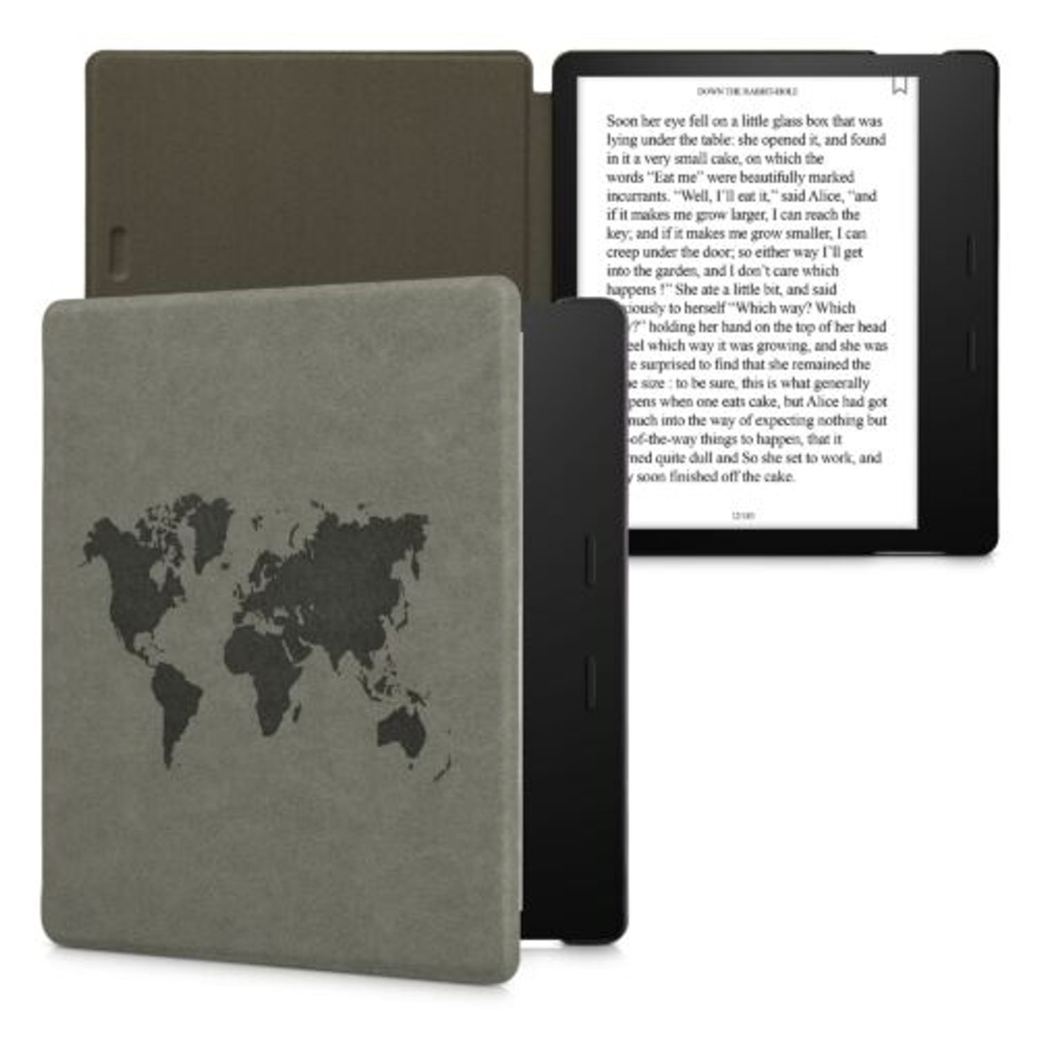 Husa pentru Amazon Kindle Oasis 10, Kwmobile, Gri, Piele ecologica, 59391.02 fotografia produsului View 2 L