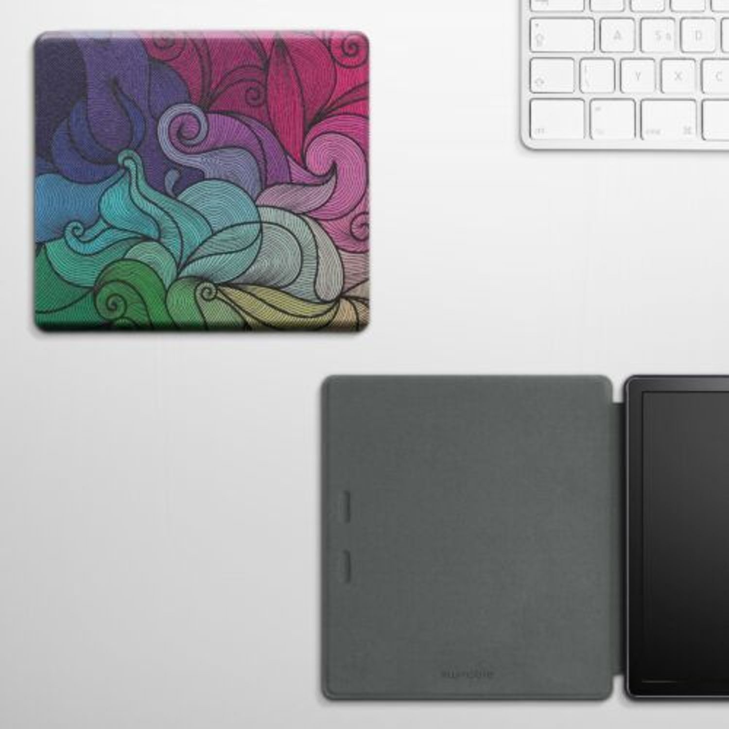 Husa pentru Amazon Kindle Oasis 10, Kwmobile, Multicolor, Piele ecologica, 49417.08 fotografia produsului View 11 L