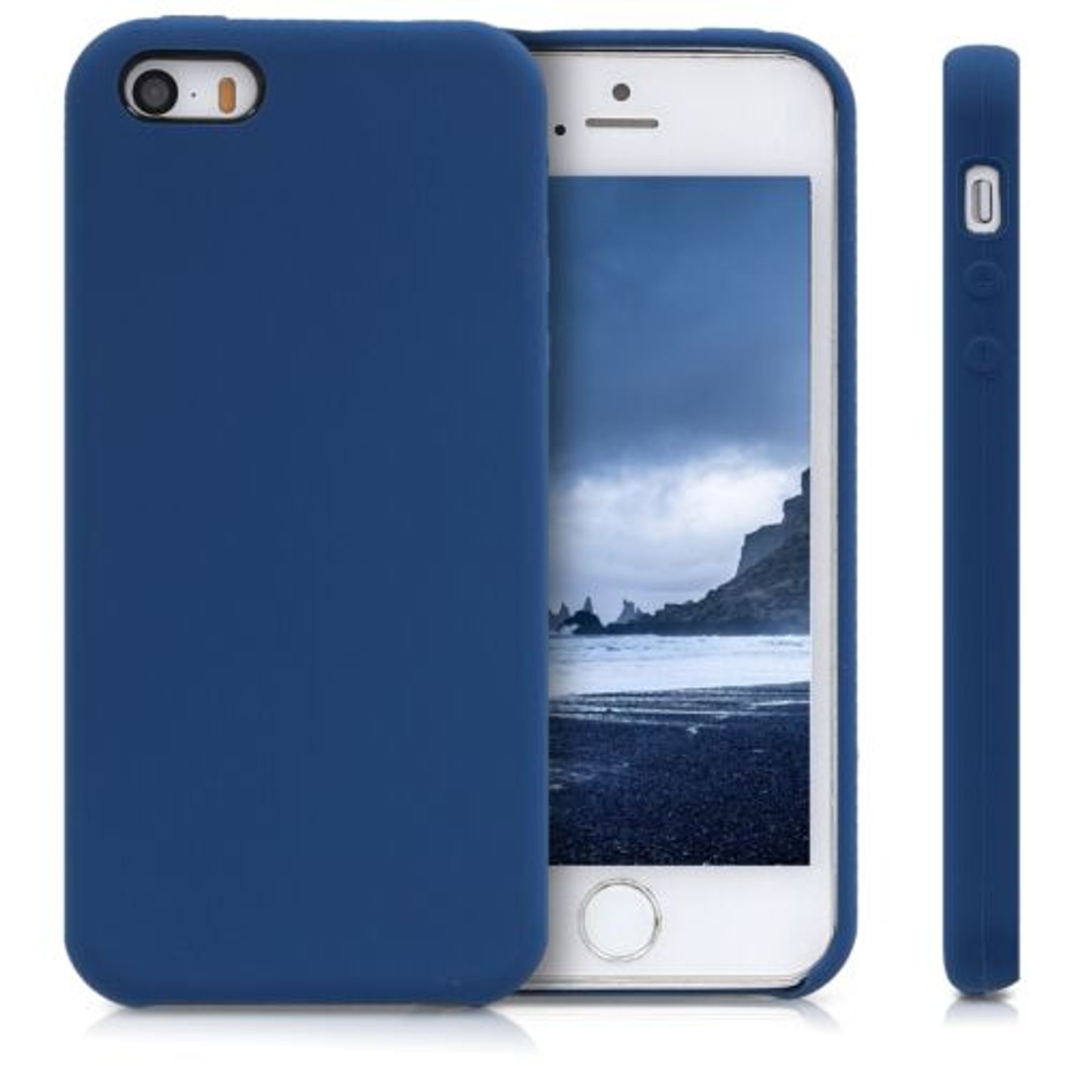 Husa pentru Apple iPhone 5/iPhone 5s/iPhone SE, Silicon, Albastru, 42766.17 fotografia produsului View 2 L