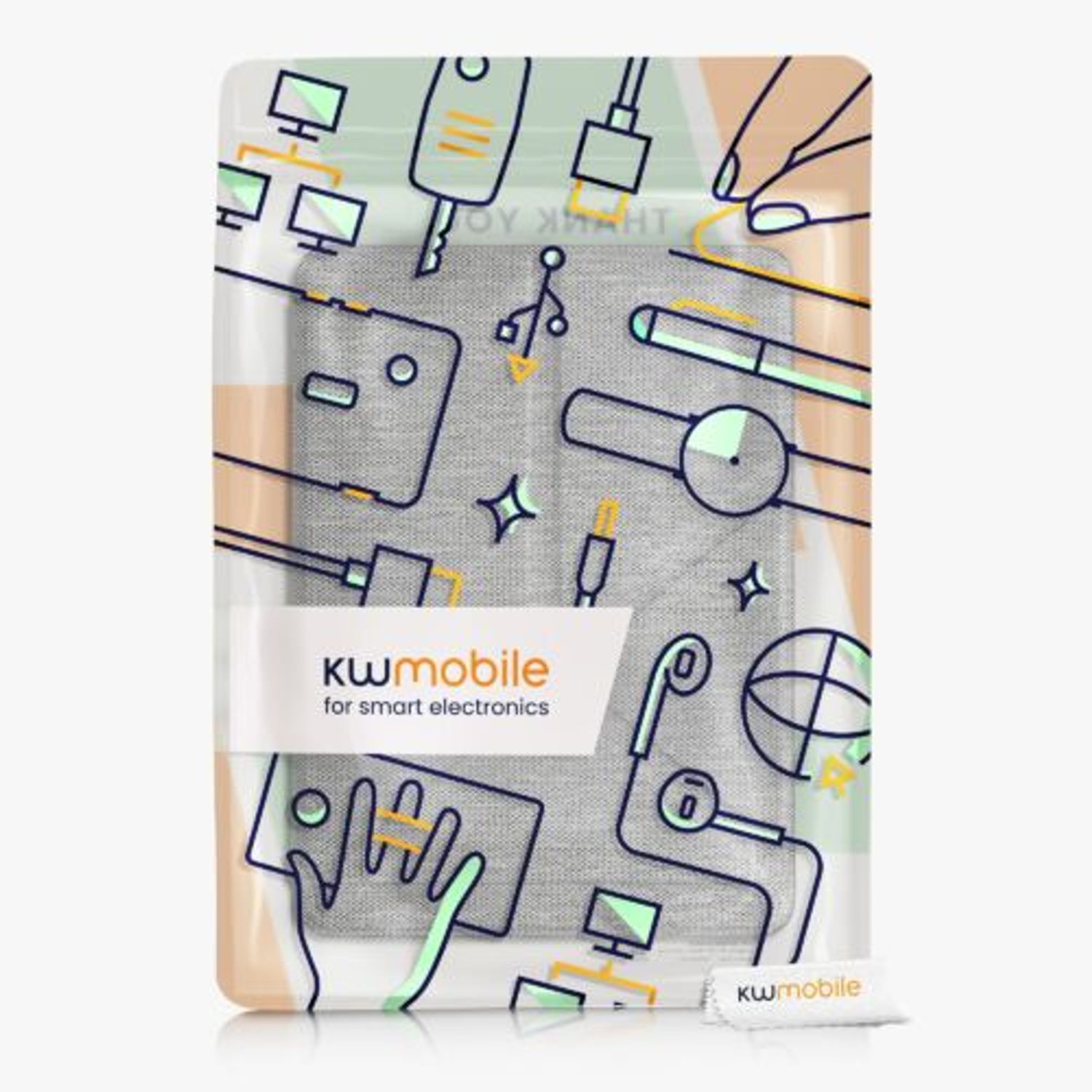 Husa pentru Amazon Kindle Paperwhite 11, Kwmobile, Gri, Textil, 57765.25 fotografia produsului View 9 L