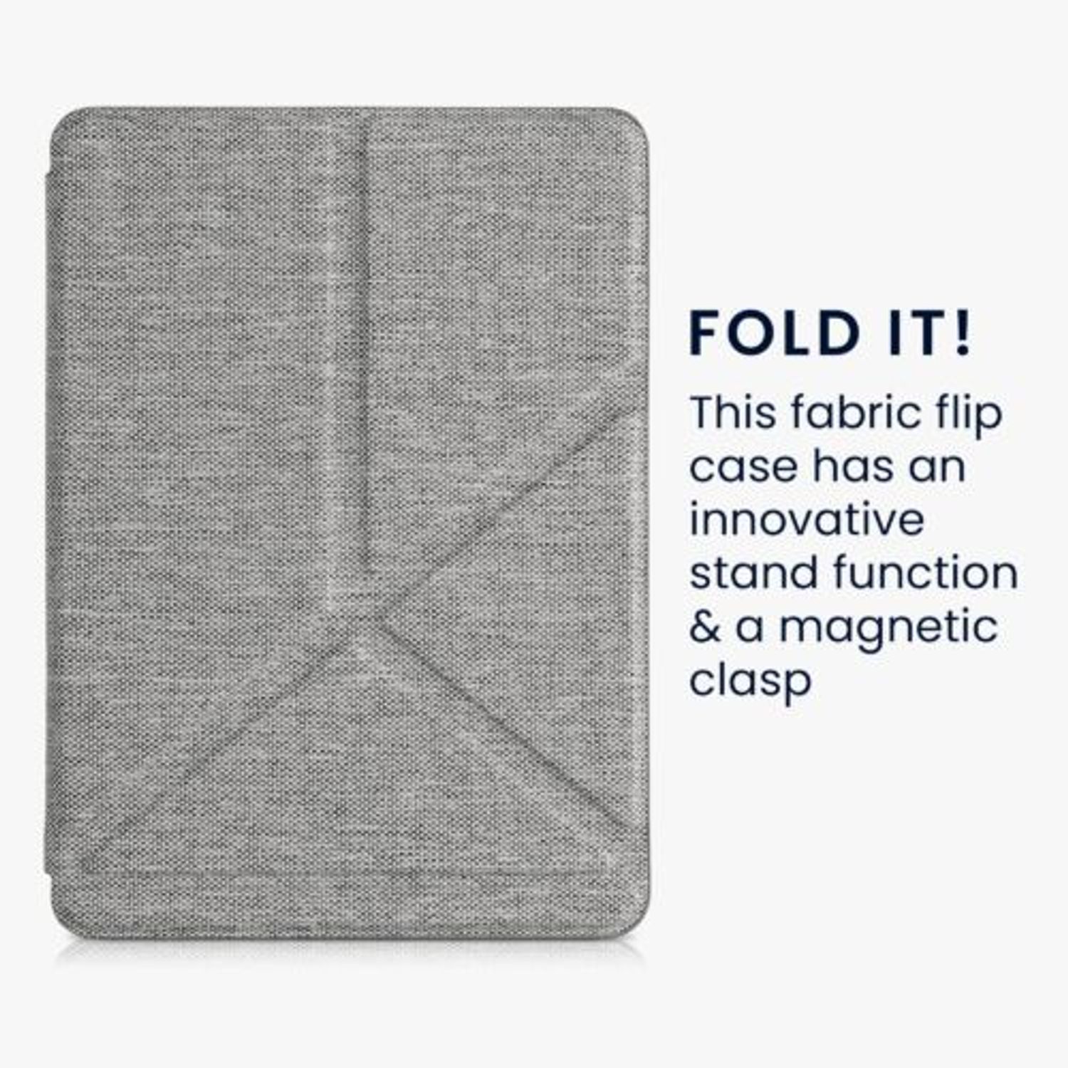 Husa pentru Amazon Kindle Paperwhite 11, Kwmobile, Gri, Textil, 57765.25 fotografia produsului View 4 L